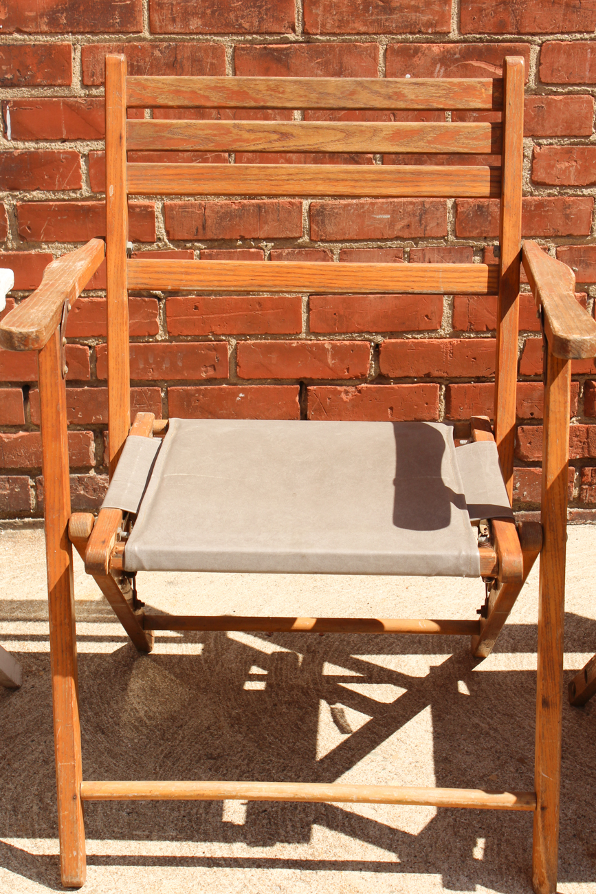 Three Mismatched Vintage Folding Chairs