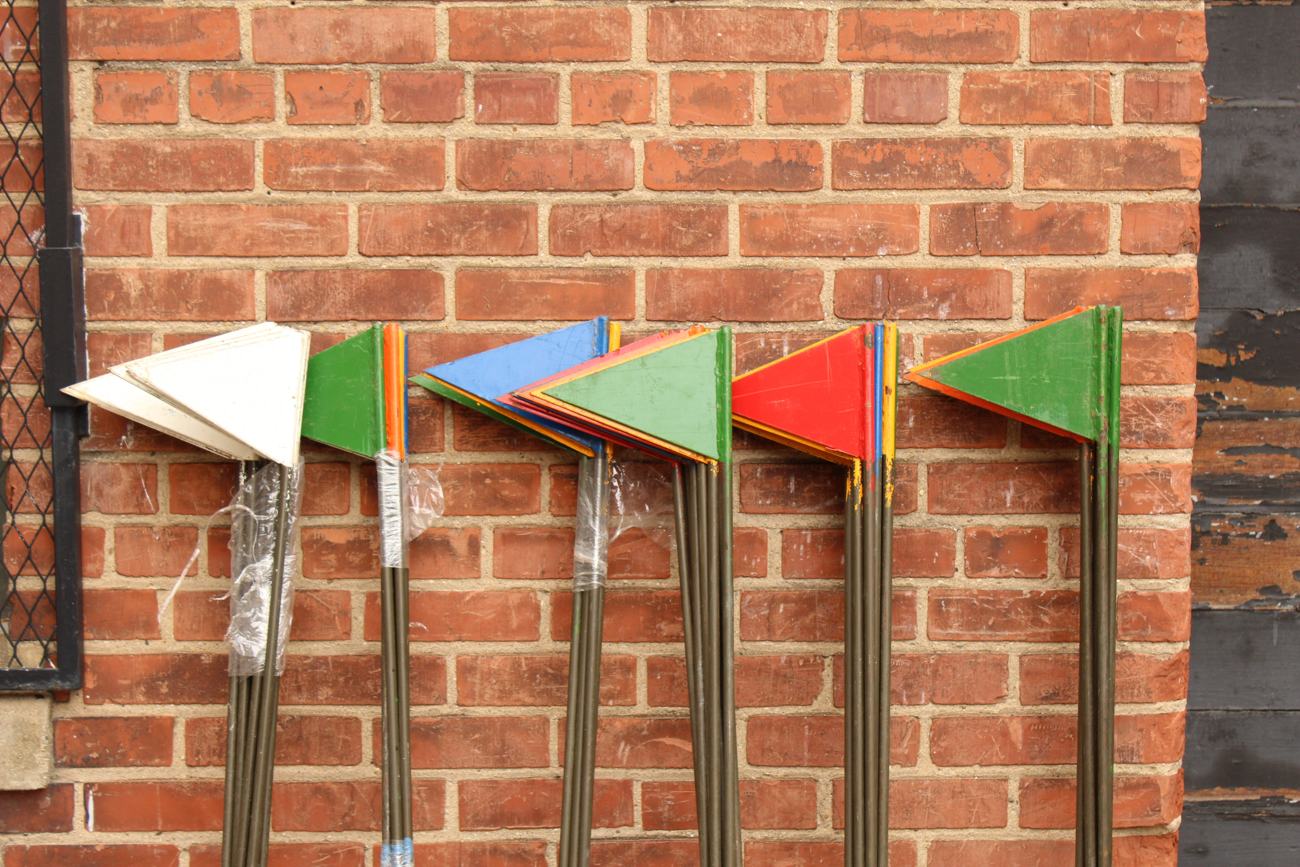 Metal Parking Lot Marker Flags