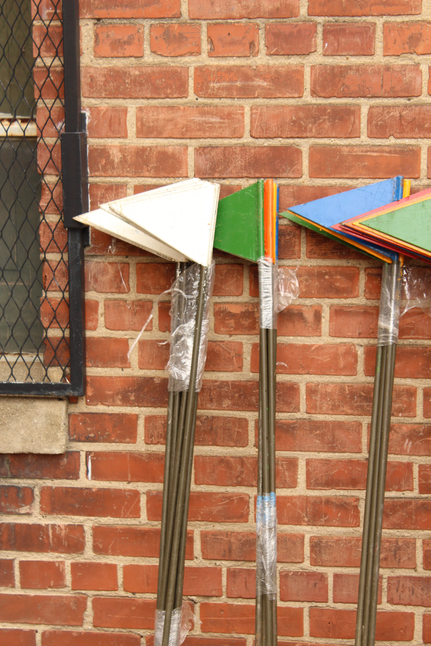 Metal Parking Lot Marker Flags