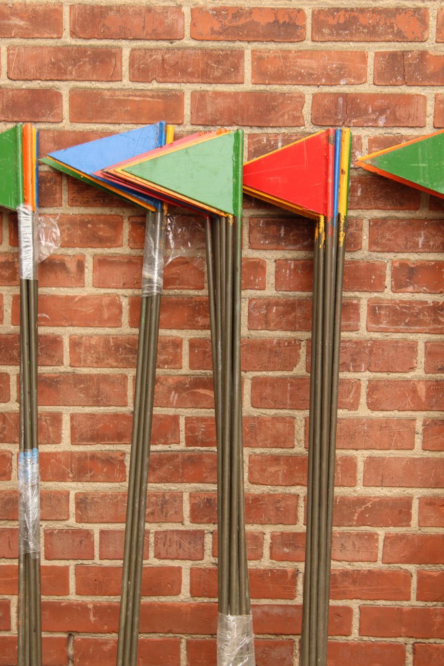 Metal Parking Lot Marker Flags