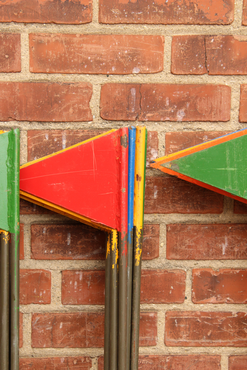 Metal Parking Lot Marker Flags