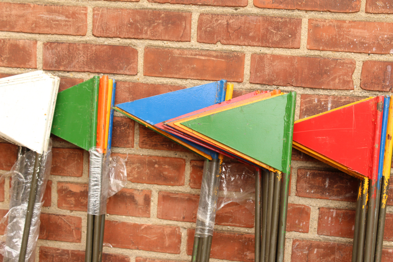 Metal Parking Lot Marker Flags