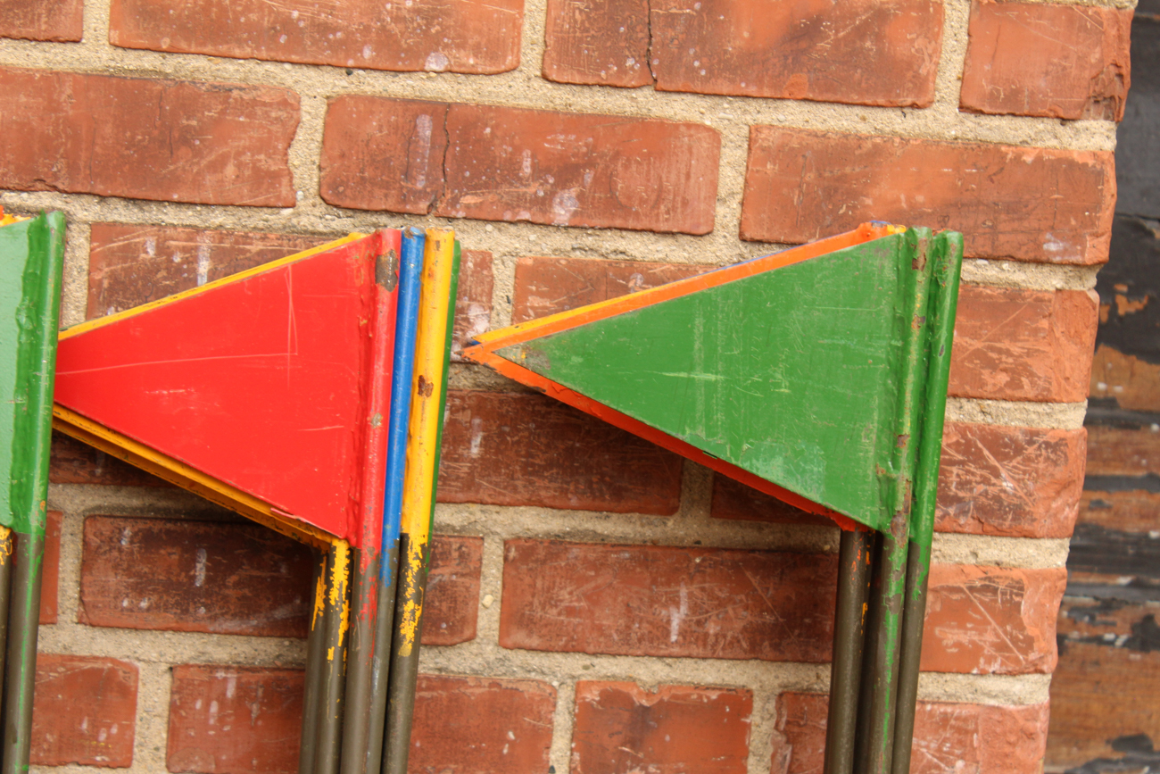Metal Parking Lot Marker Flags