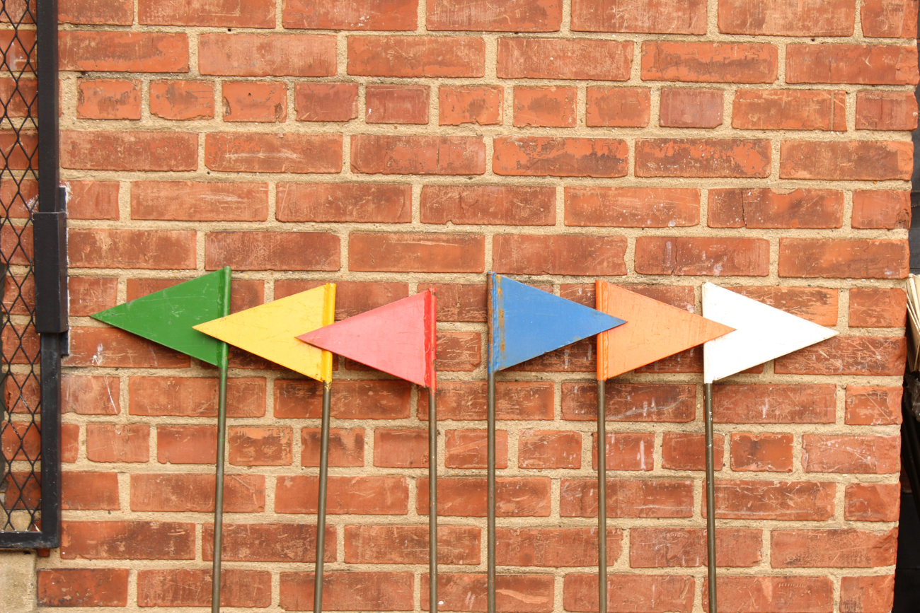 Metal Parking Lot Marker Flags