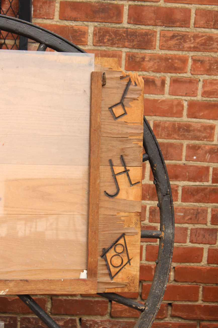 Pair of Wagon Wheel Restaurant Menu Holders Movie Props