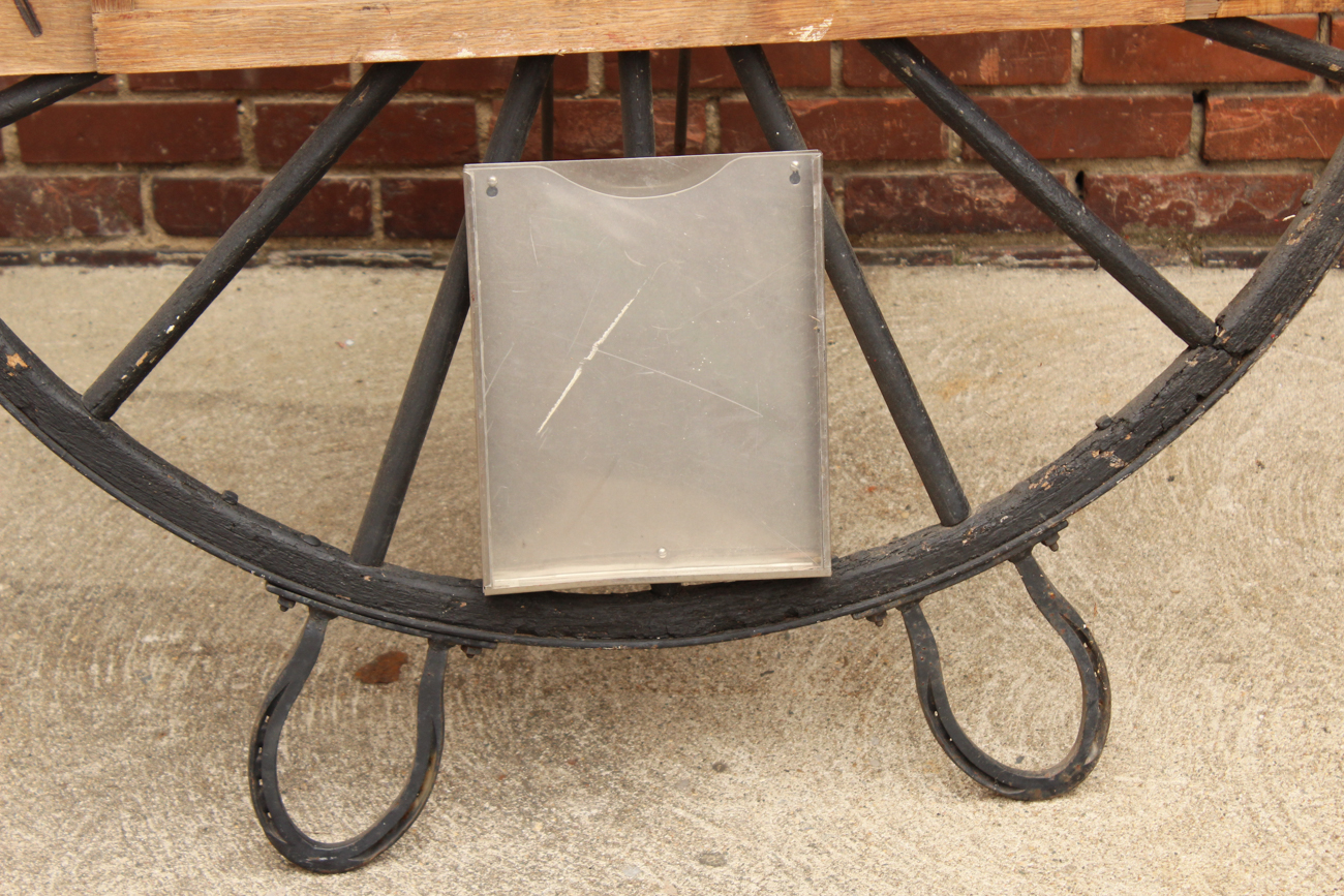 Pair of Wagon Wheel Restaurant Menu Holders Movie Props