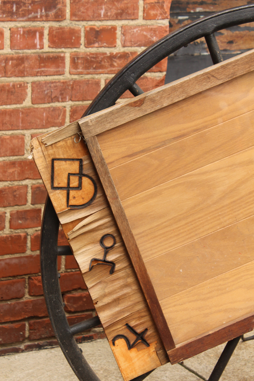 Pair of Wagon Wheel Restaurant Menu Holders Movie Props