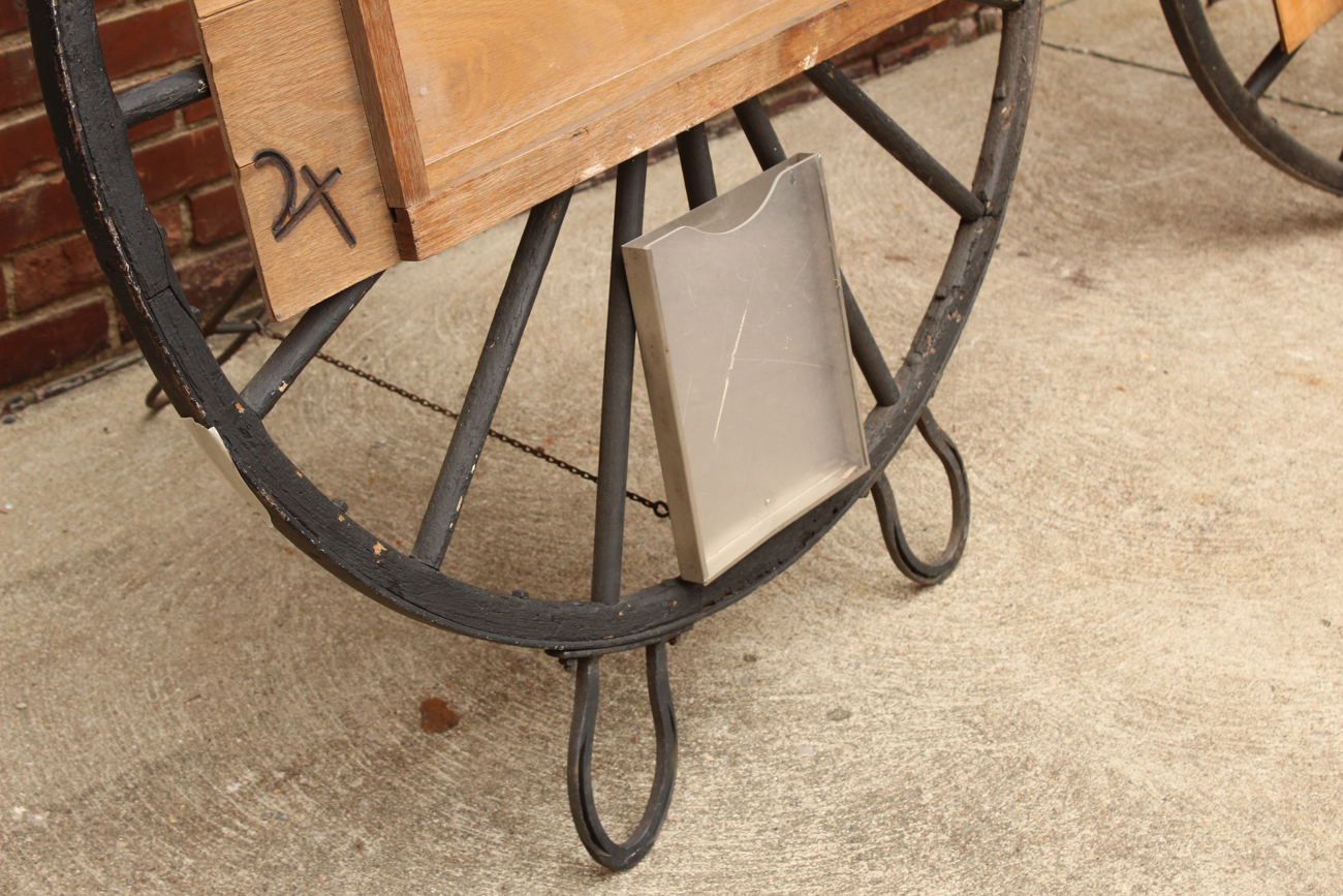 Pair of Wagon Wheel Restaurant Menu Holders Movie Props