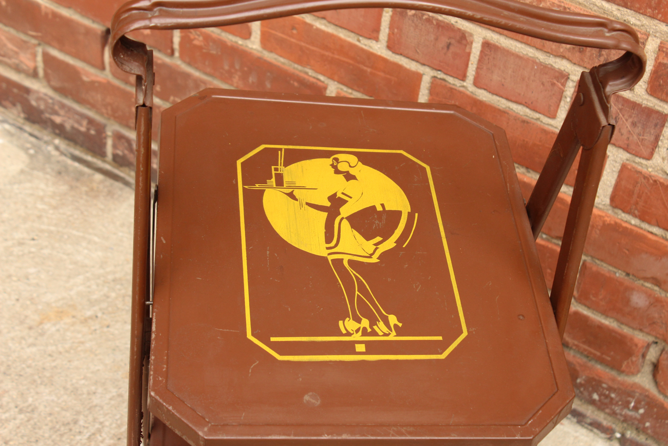 Art Deco Tiered Tray Table