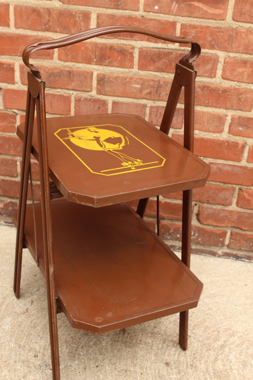 Art Deco Tiered Tray Table