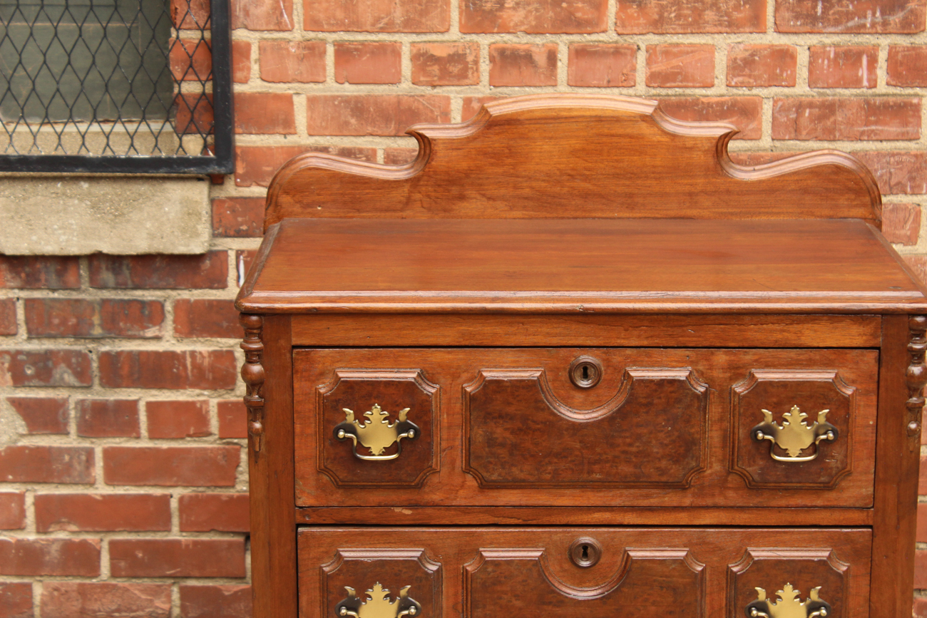 Early 20th Century Walnut and Burl Wash Stand.