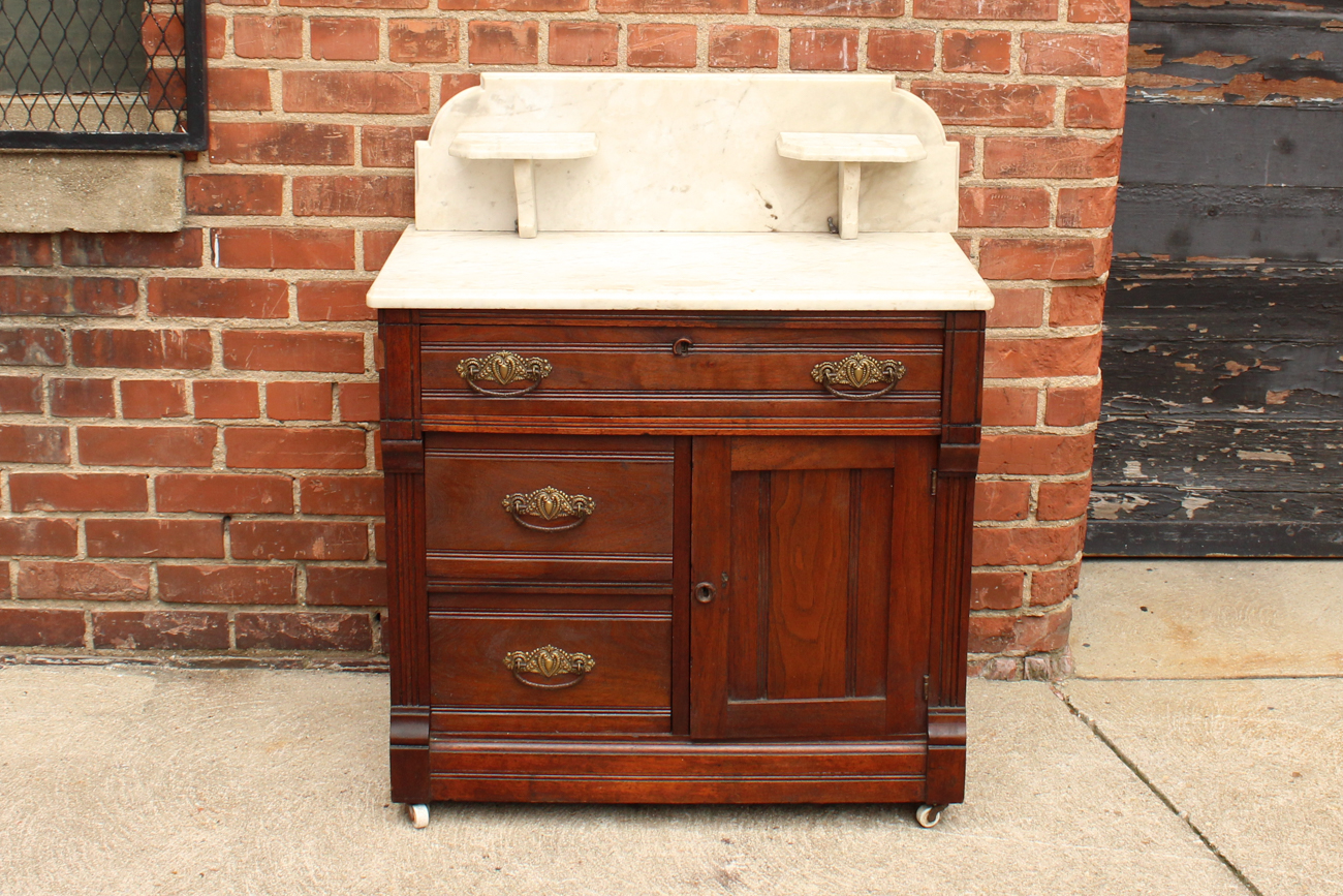 Antique Eastlake Marble Wash Stand