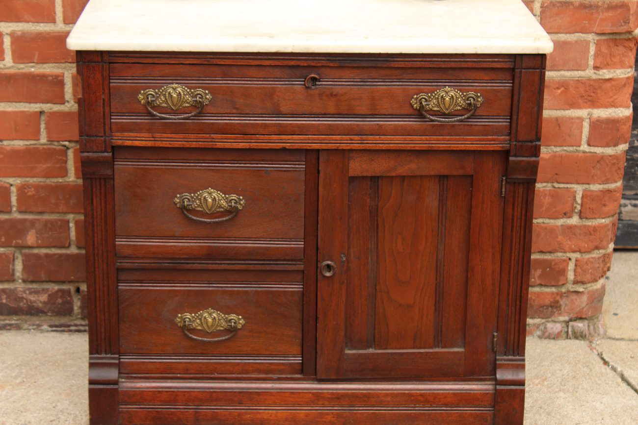 Antique Eastlake Marble Wash Stand
