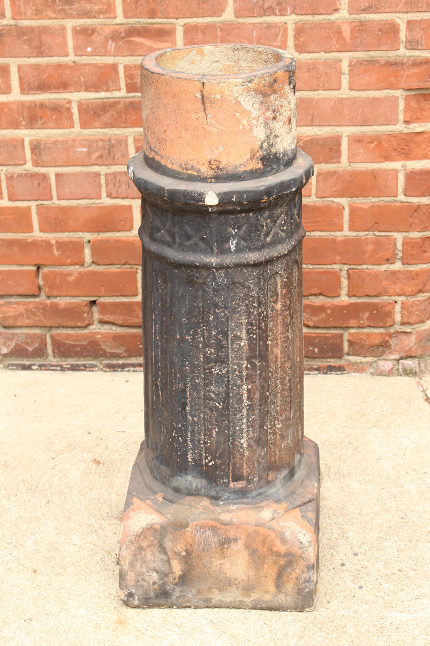 19th Century Terra Cotta Chimney Top