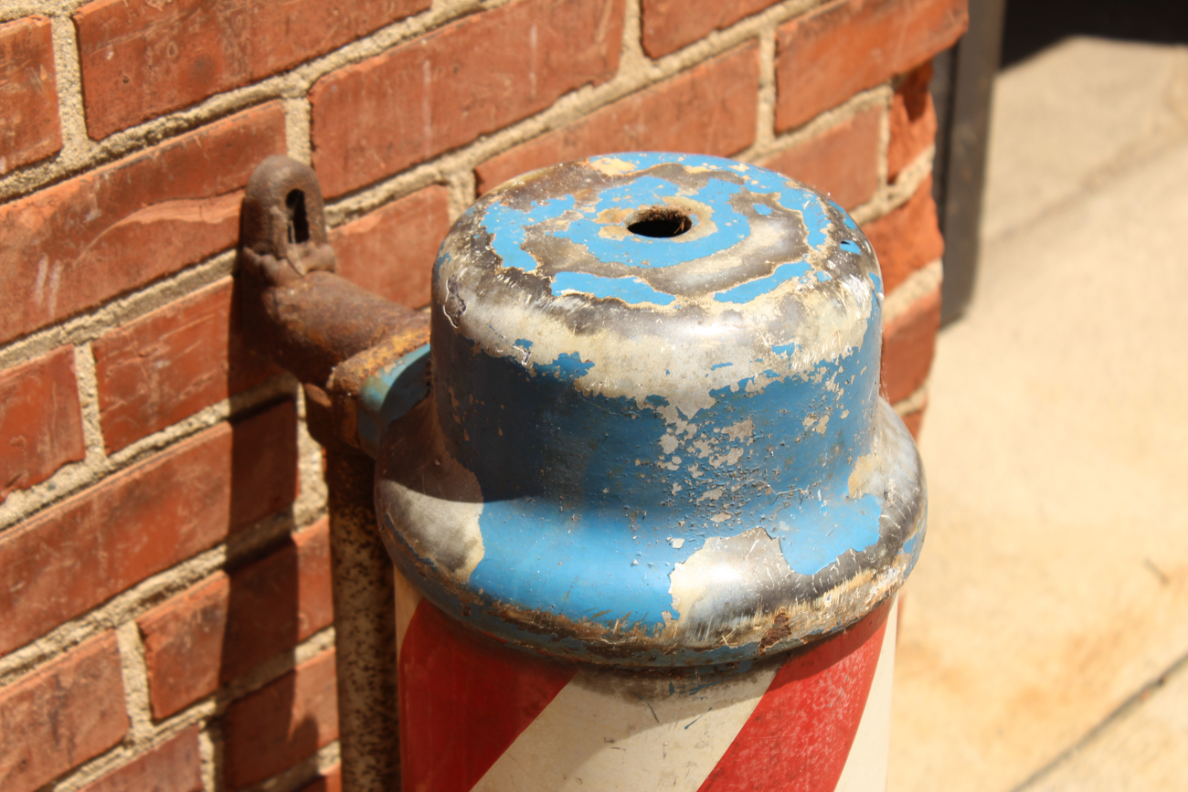 Vintage Cast Iron Barber Pole