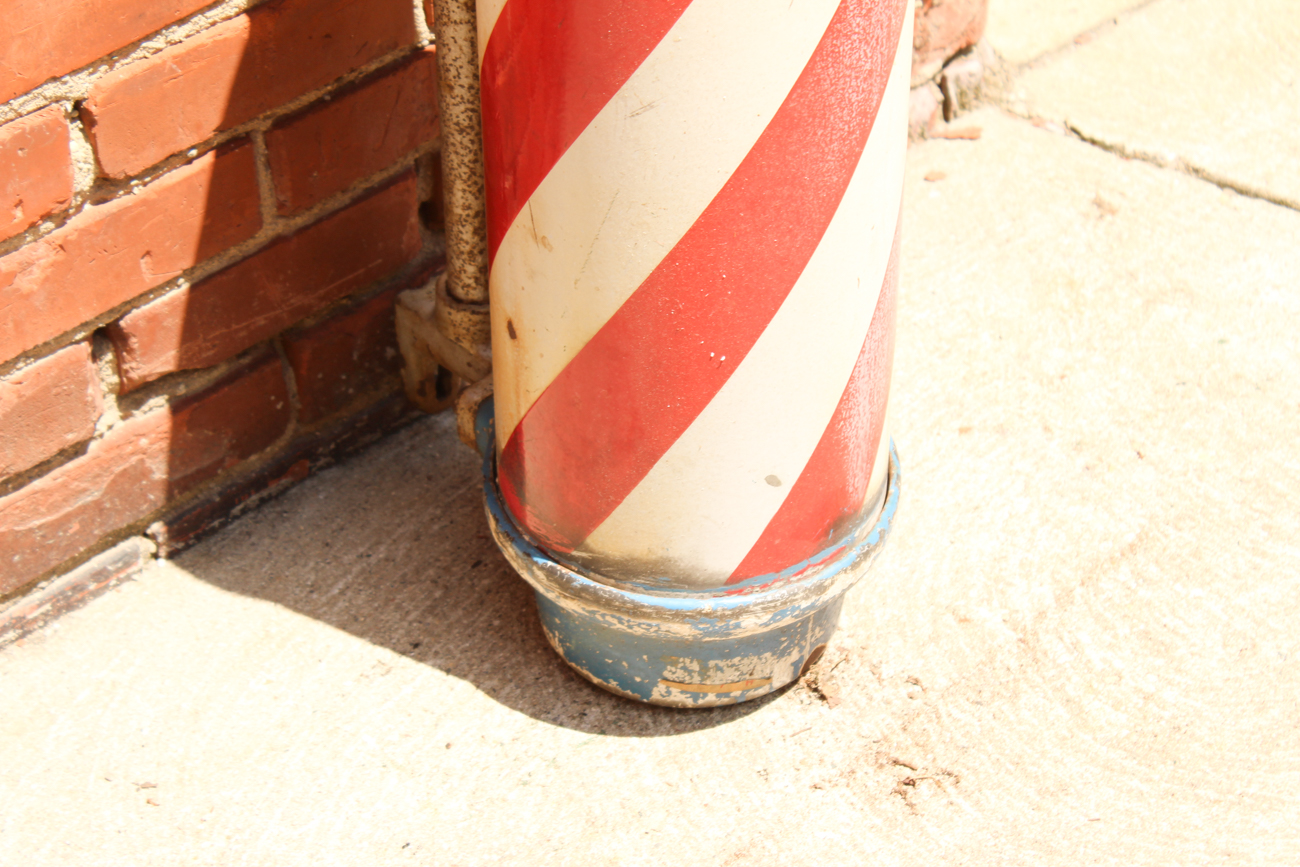 Vintage Cast Iron Barber Pole