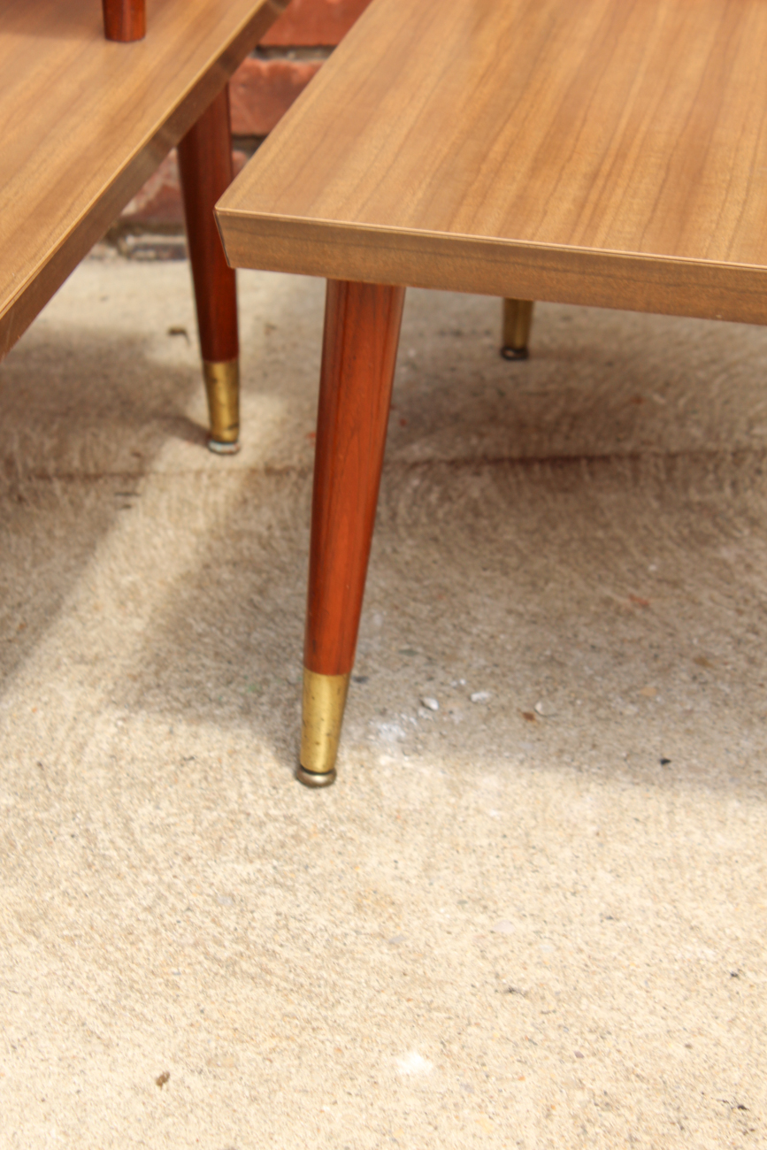 Pair of Mid-Century Modern Step Side Tables