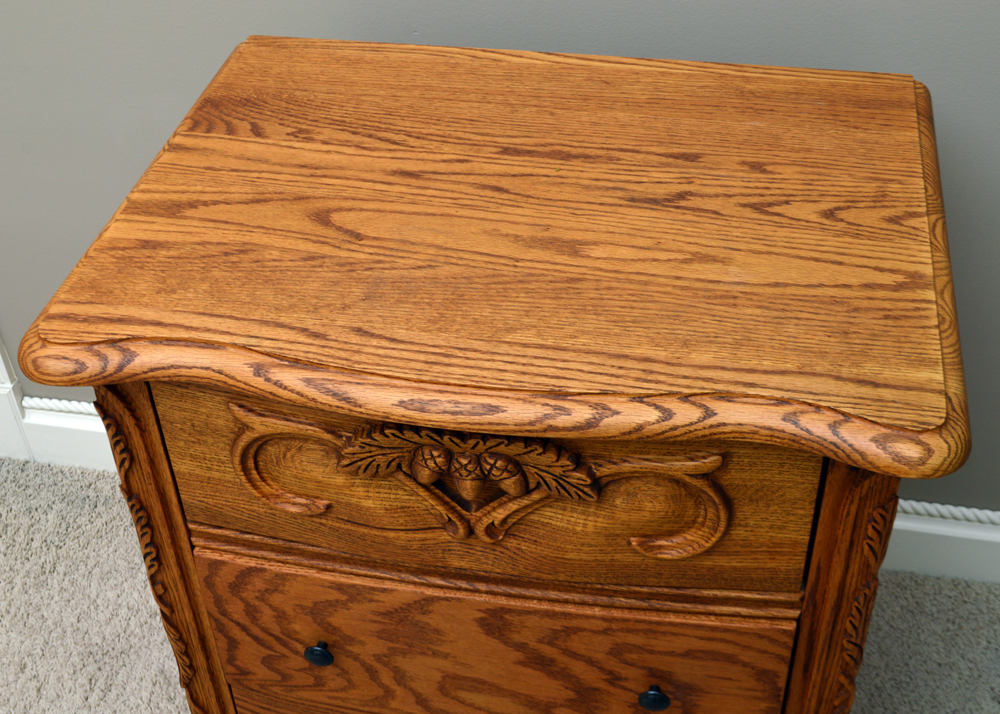 Oak Nightstand by Oakwood Interiors