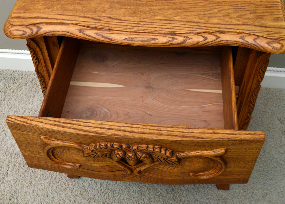 Oak Nightstand by Oakwood Interiors