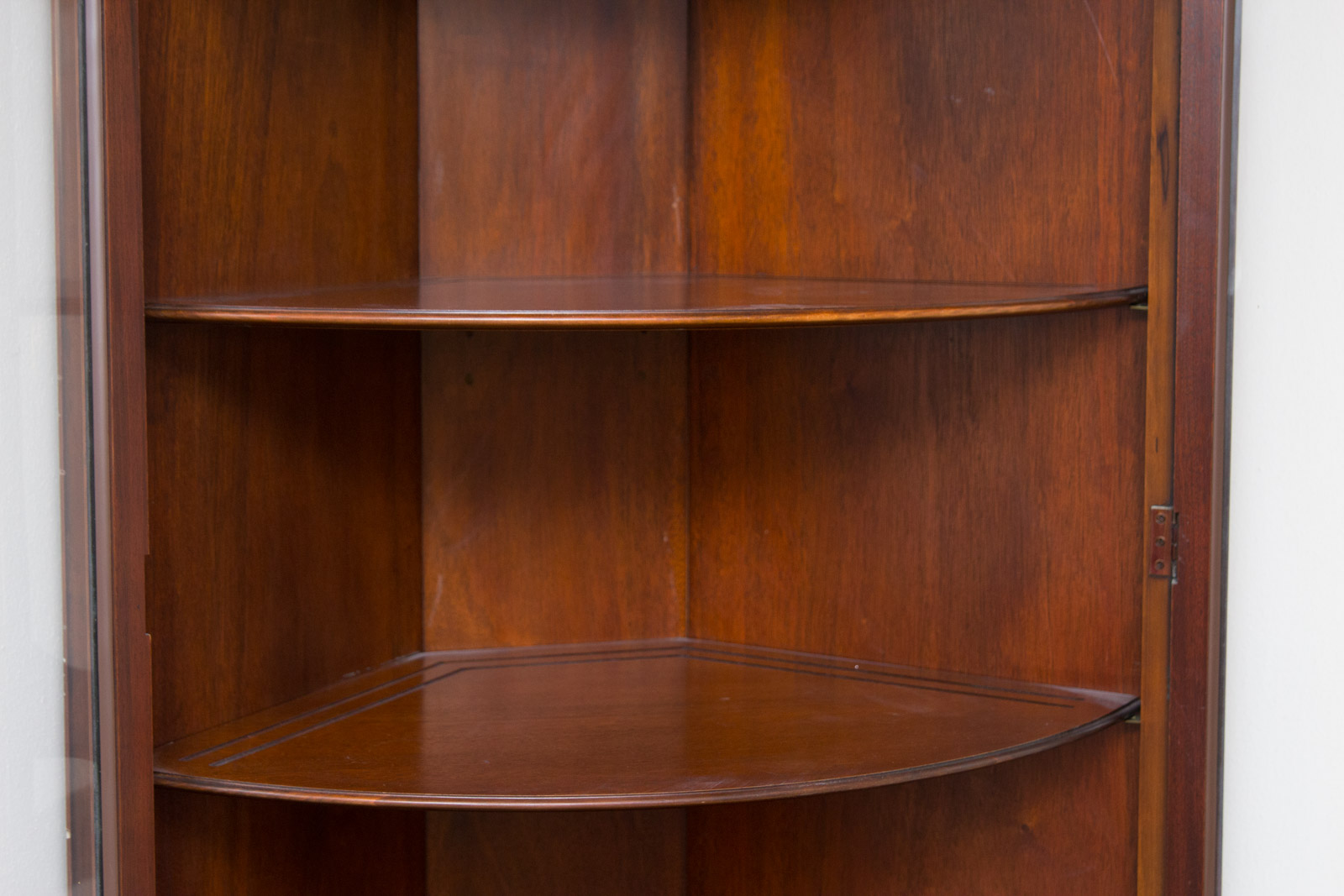 Hepplewhite Style Demilune Corner Cabinet by Drexel