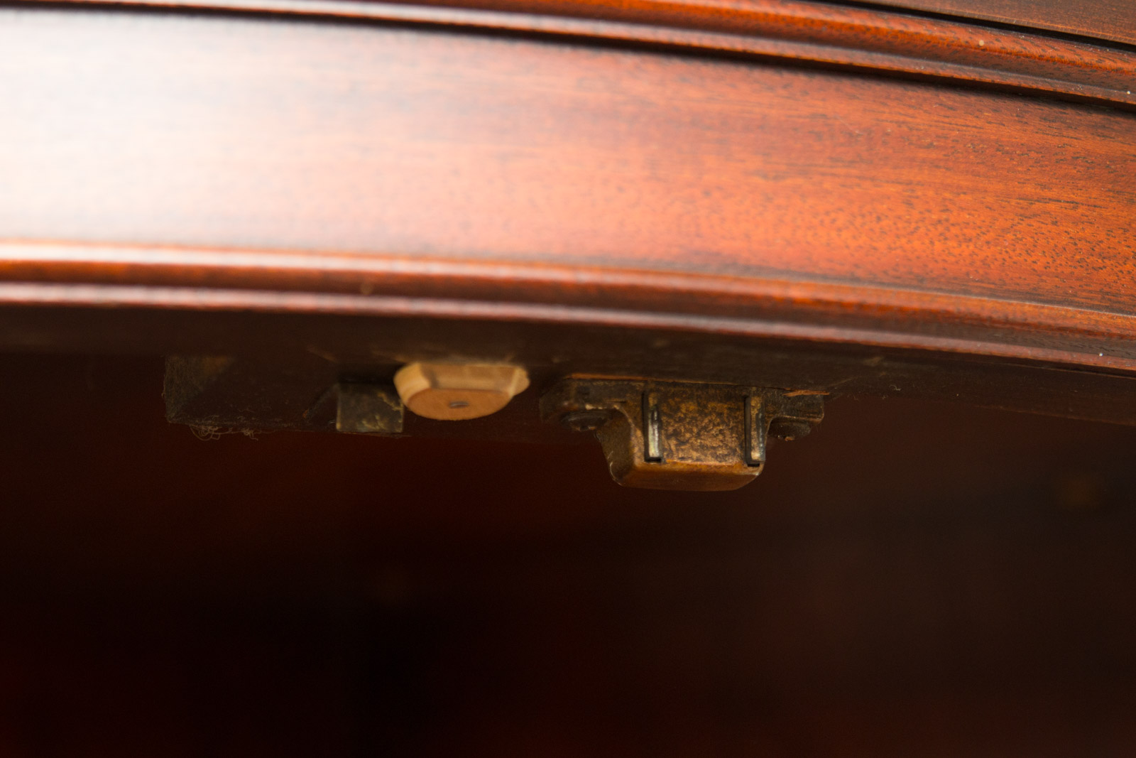 Hepplewhite Style Demilune Corner Cabinet by Drexel