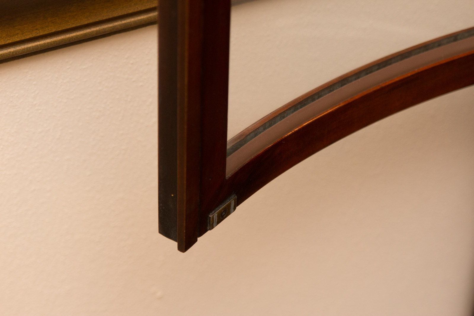 Hepplewhite Style Demilune Corner Cabinet by Drexel