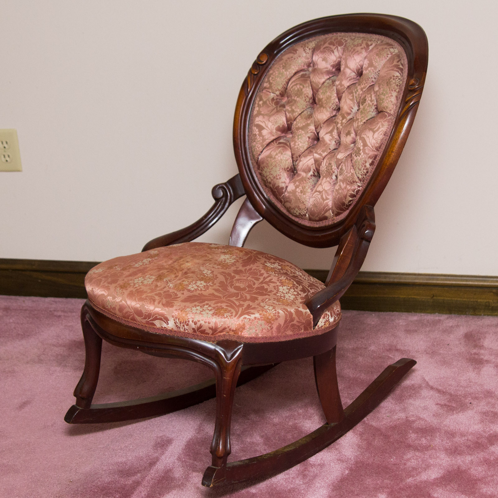 Antique to Vintage Balloon Back Rocking Chair