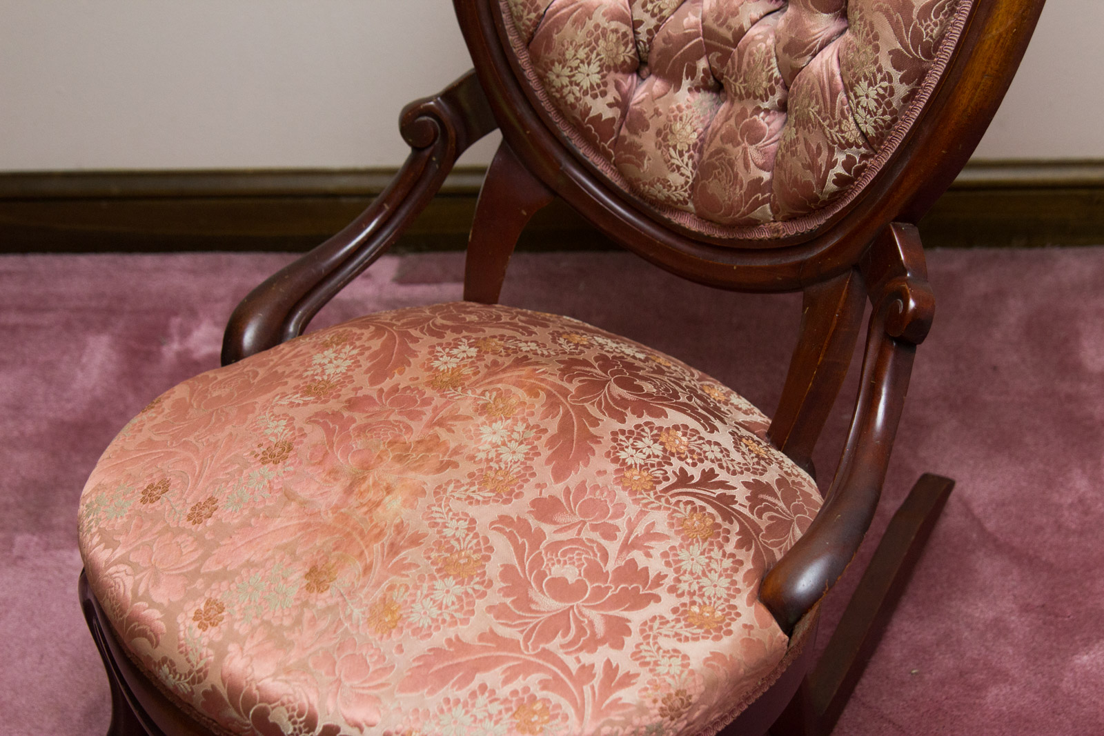 Antique to Vintage Balloon Back Rocking Chair