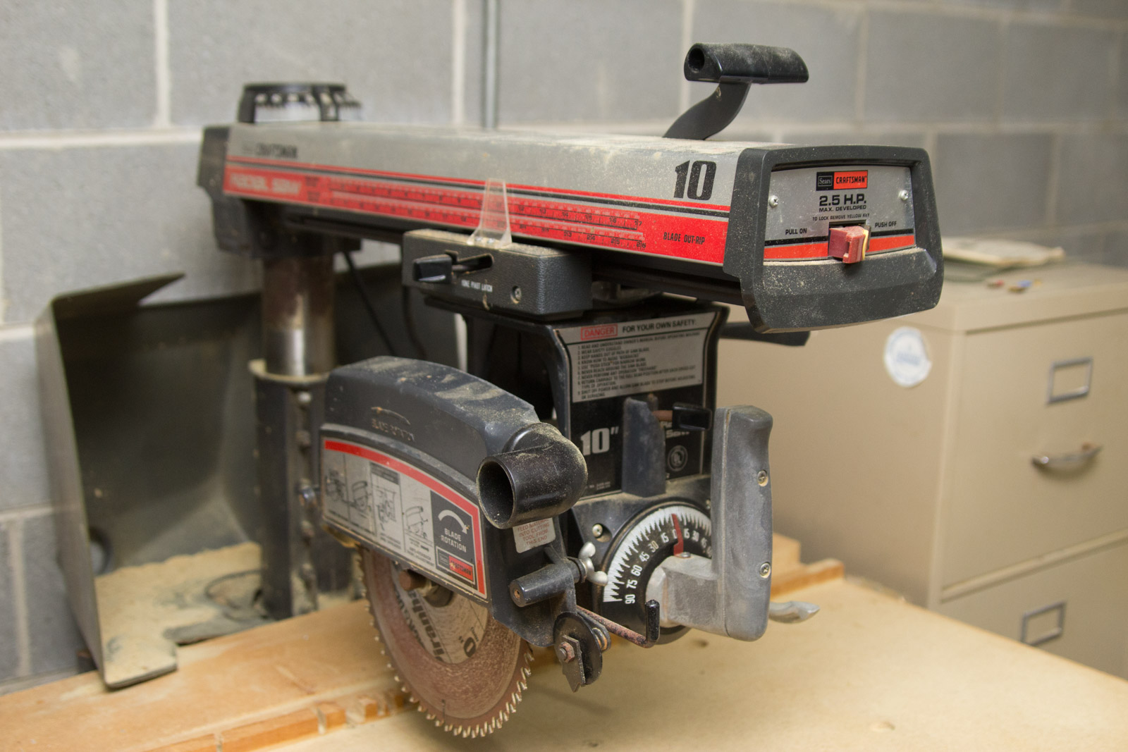 Craftsman 2.5 HP 10-Inch Radial Saw
