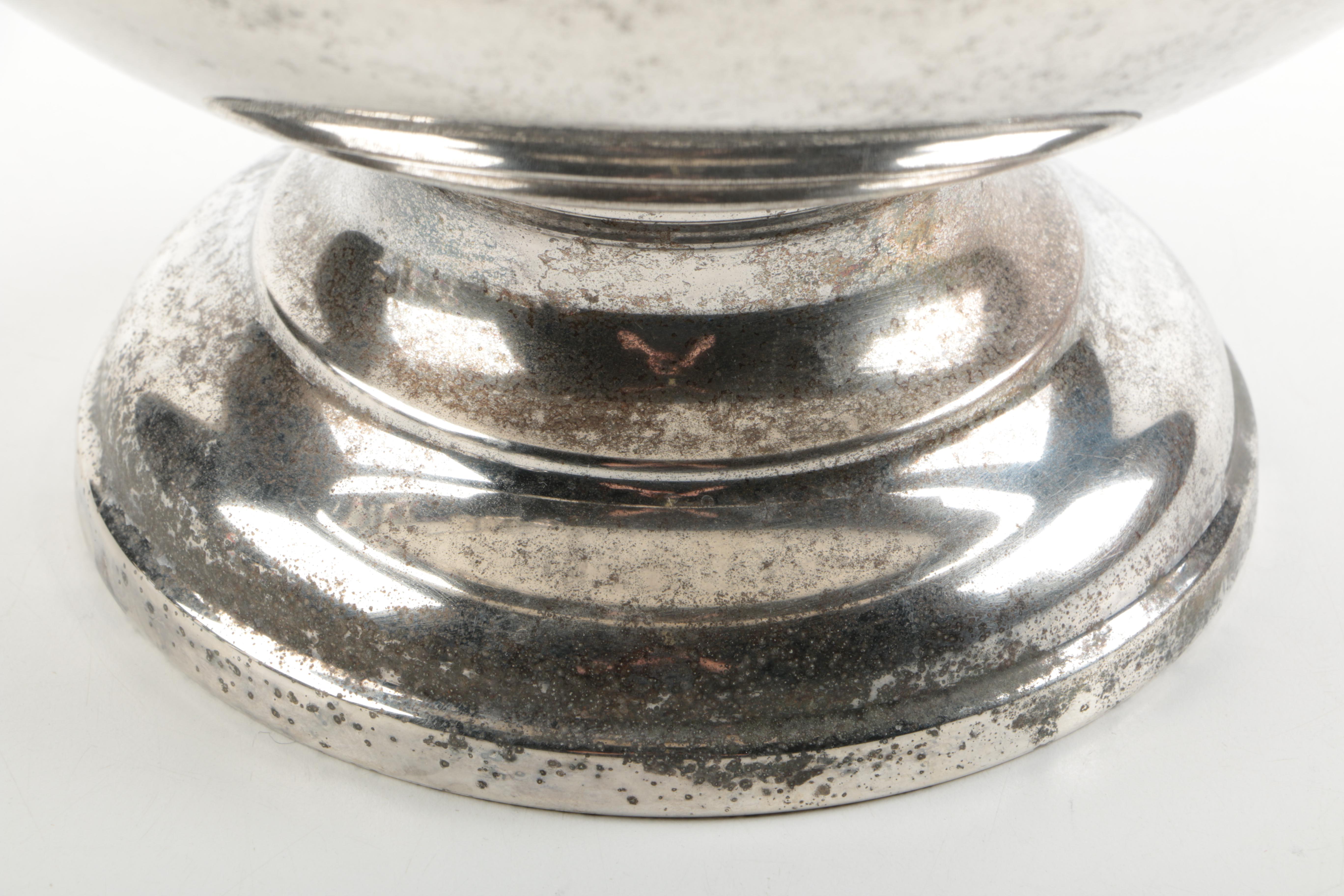 Silver Plate Punch Bowl Set