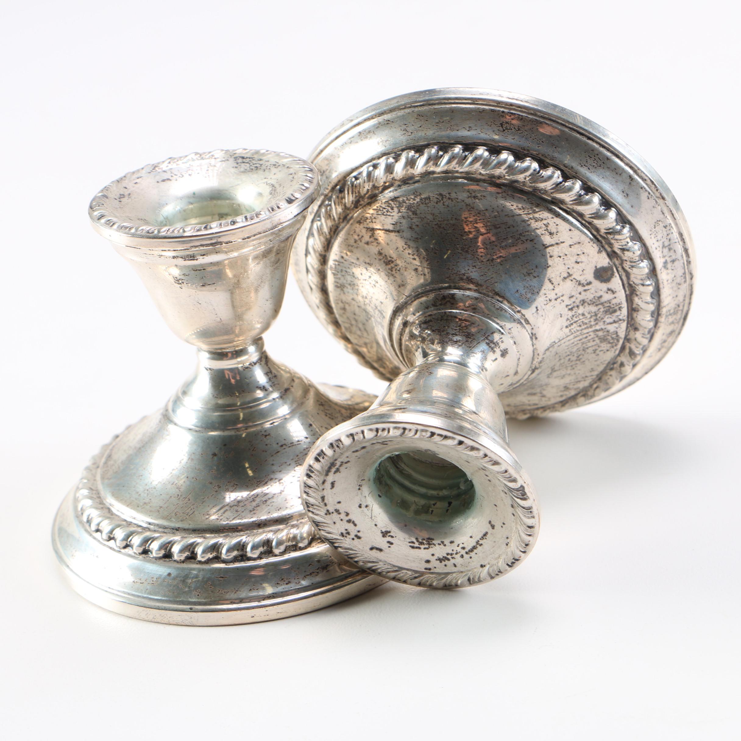 International Silver Co. Weighted Sterling Candleholders