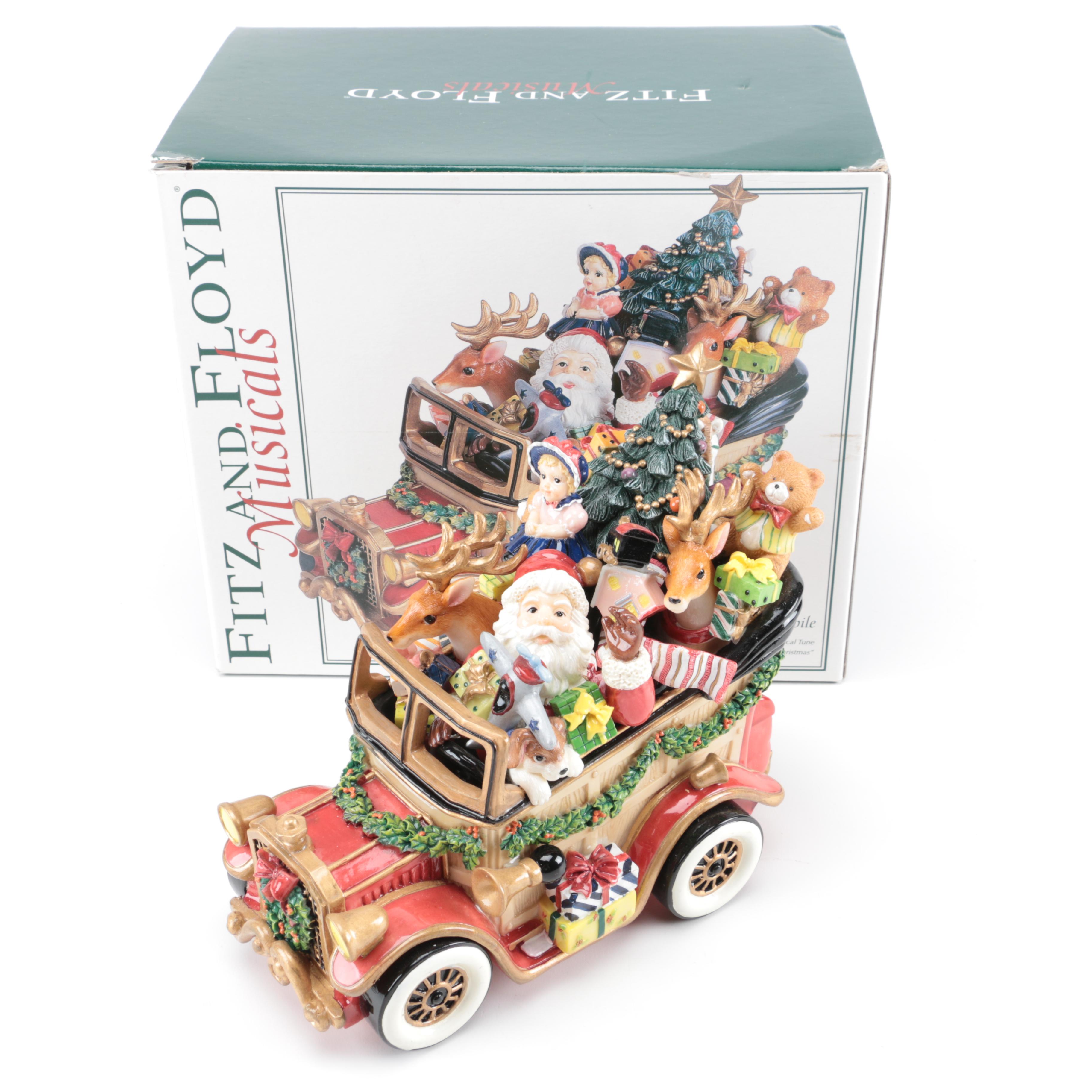 Fitz and Floyd Musical Santa Mobile