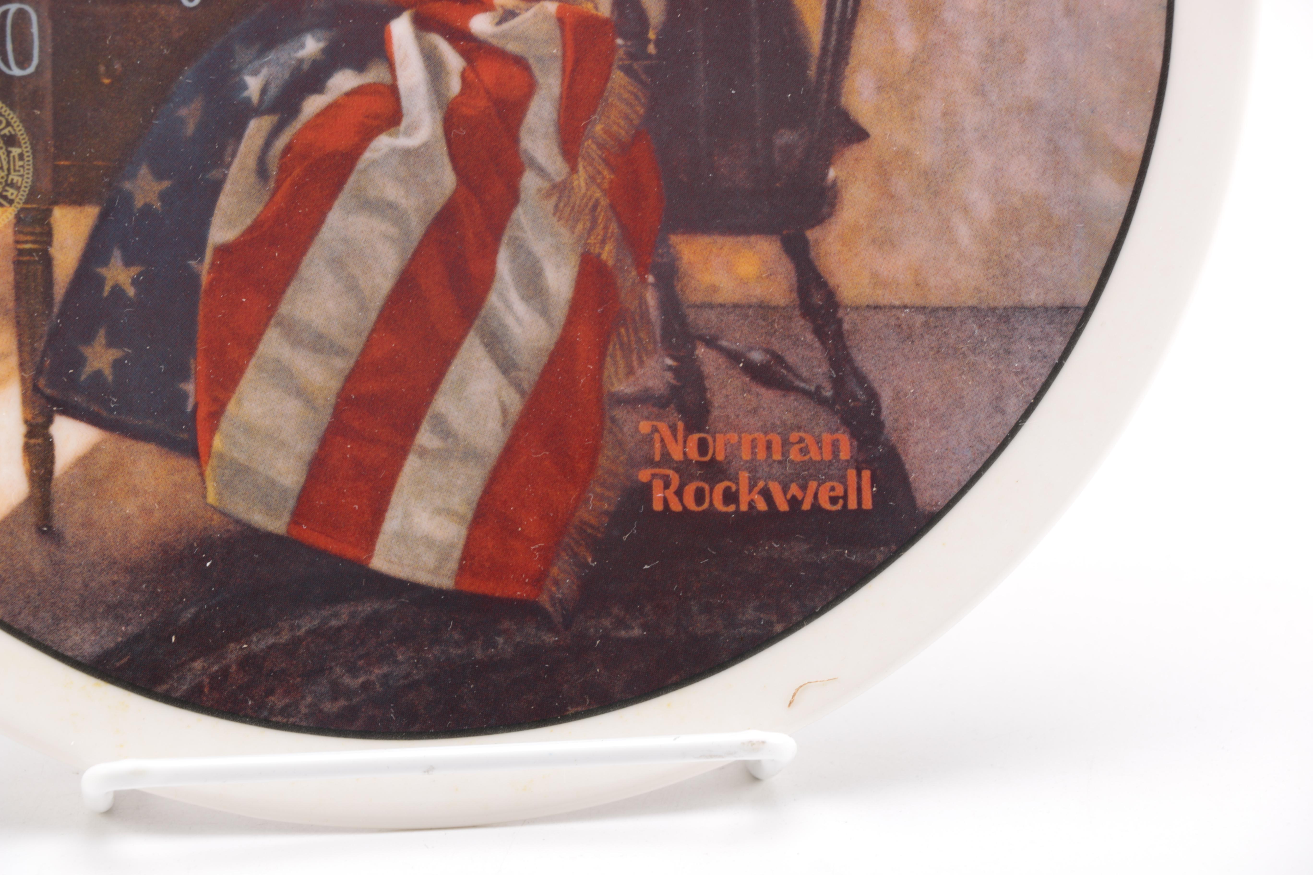 Five Norman Rockwell Mother's Day Plates
