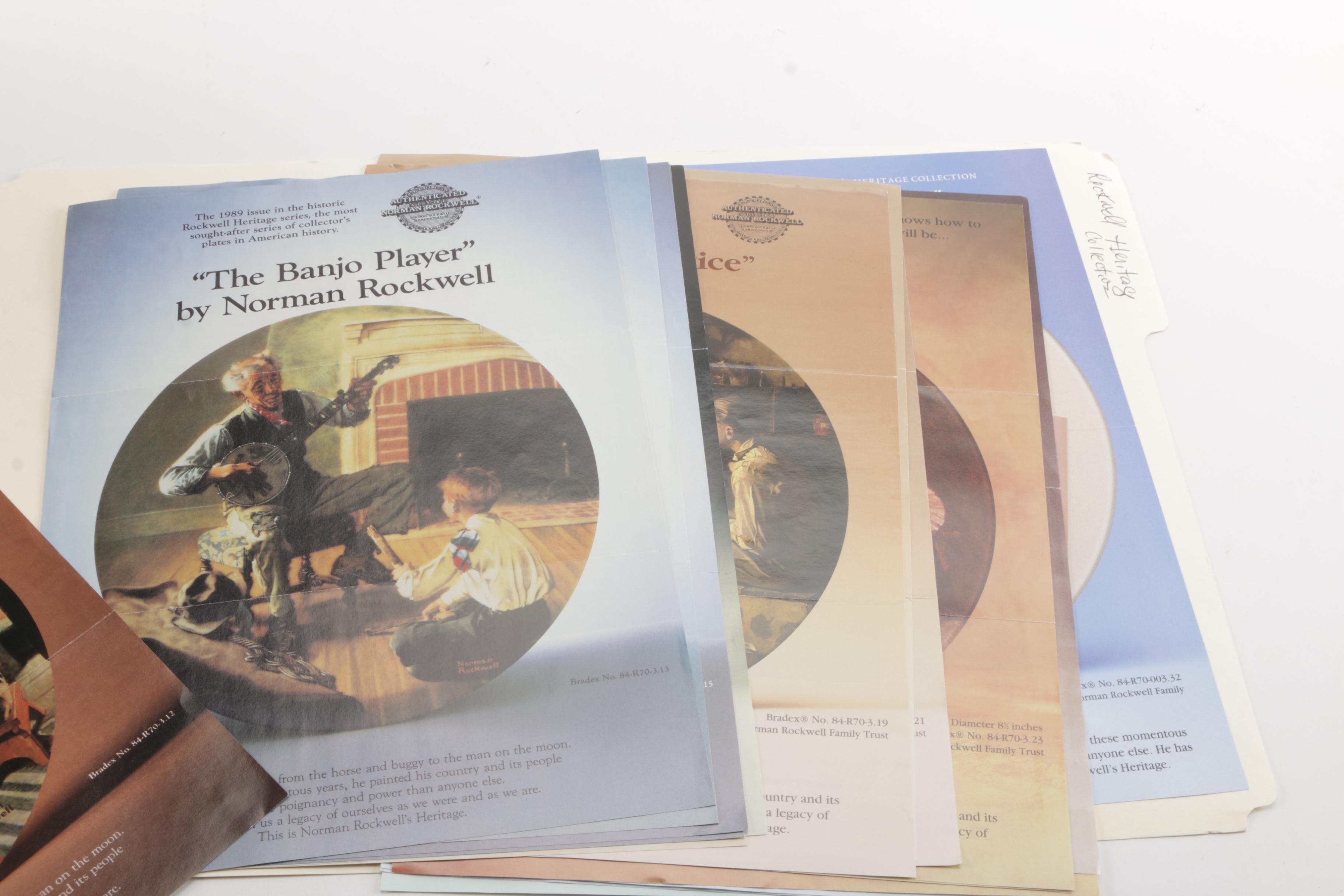 Knowles Limited Edition "Rockwell Heritage Collection" Norman Rockwell Decorative Plates