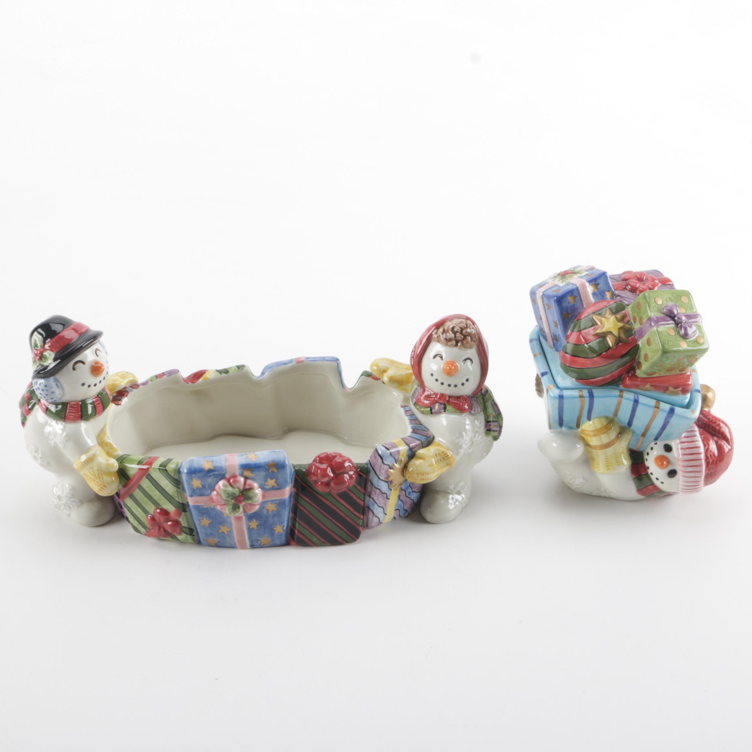 Fitz and Floyd Snowman Décor