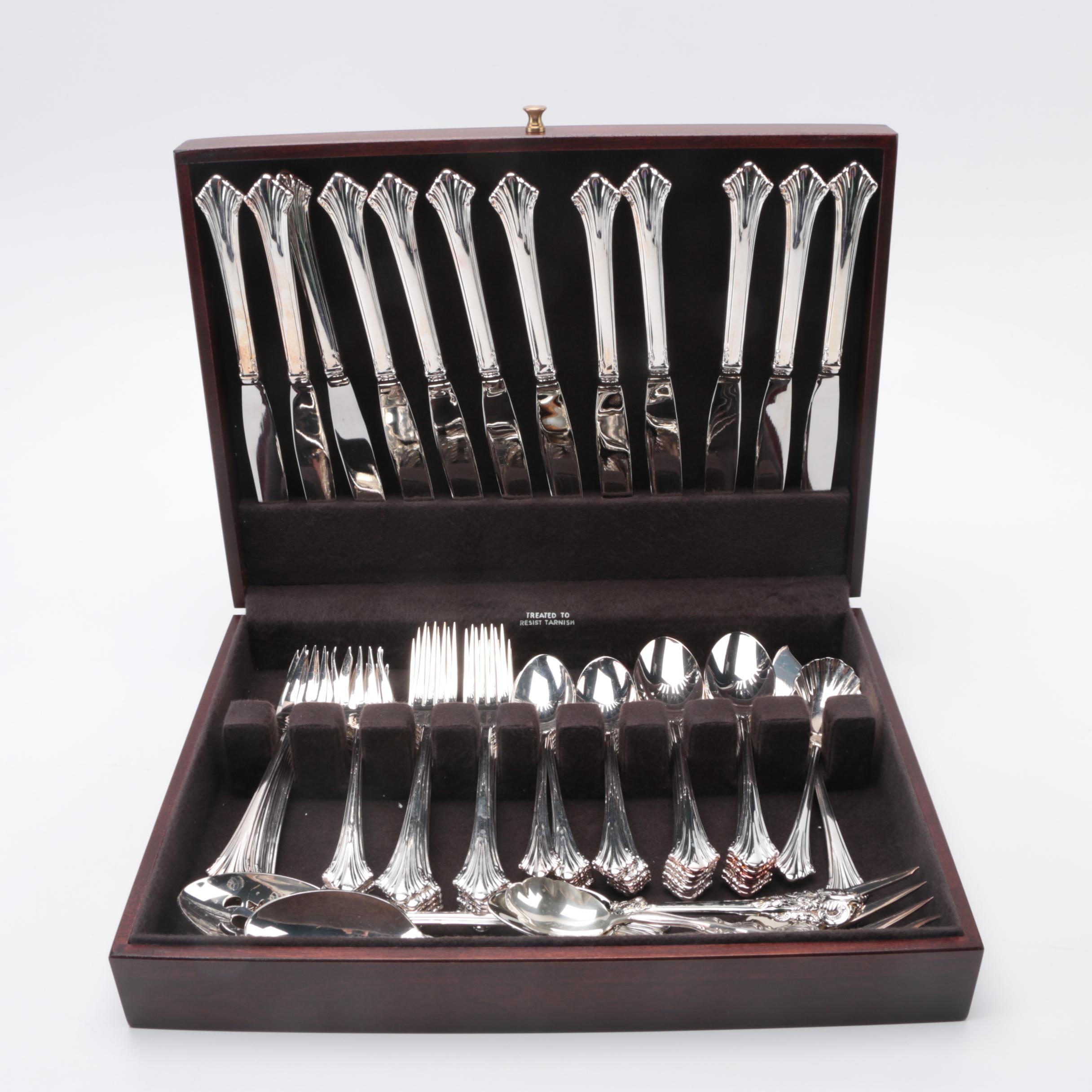 Reed & Barton "Eighteenth Century" Silver Plate Flatware With Additional Items