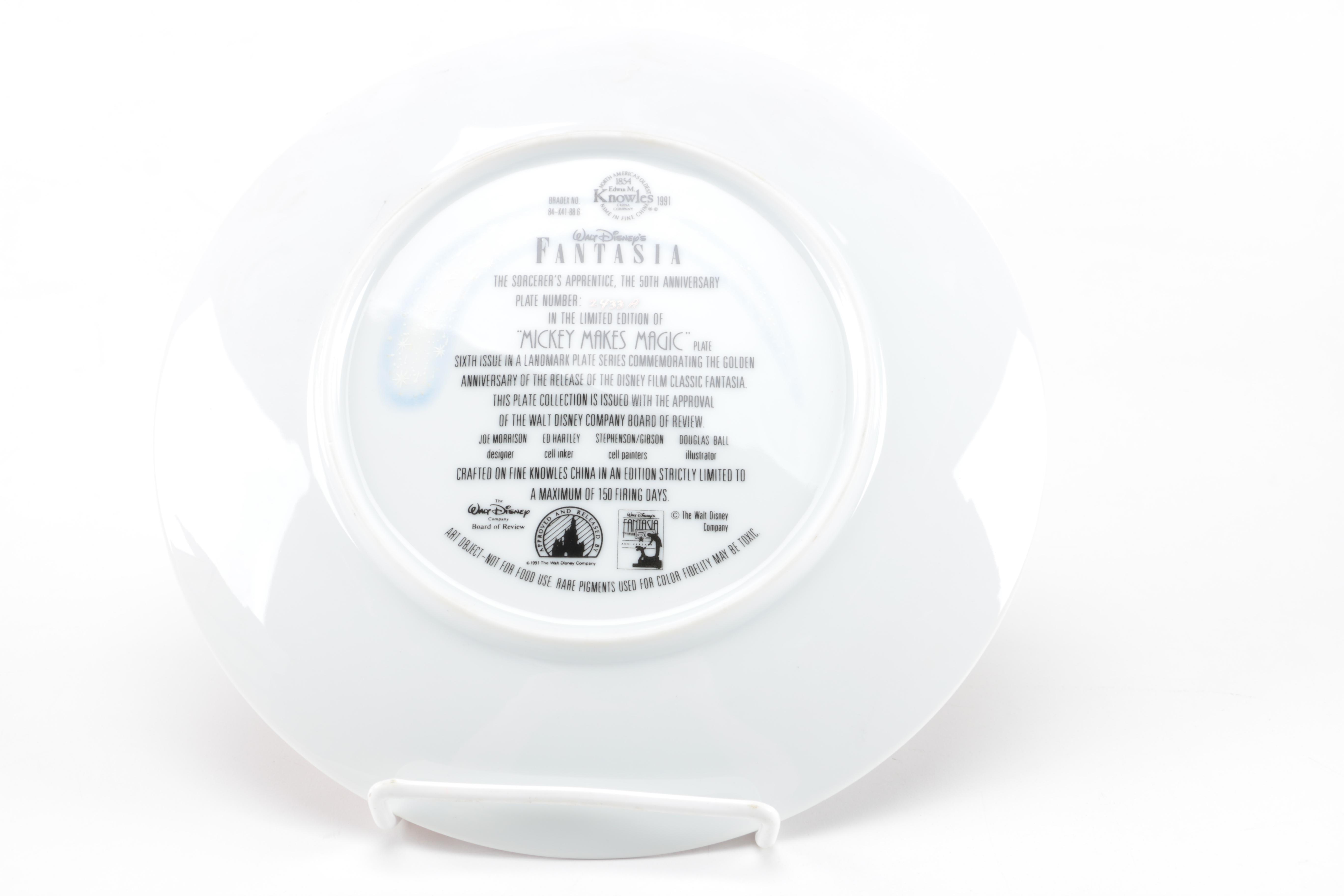 1991 Walt Disney's "Fantasia" Knowles Limited Edition Collector Plates