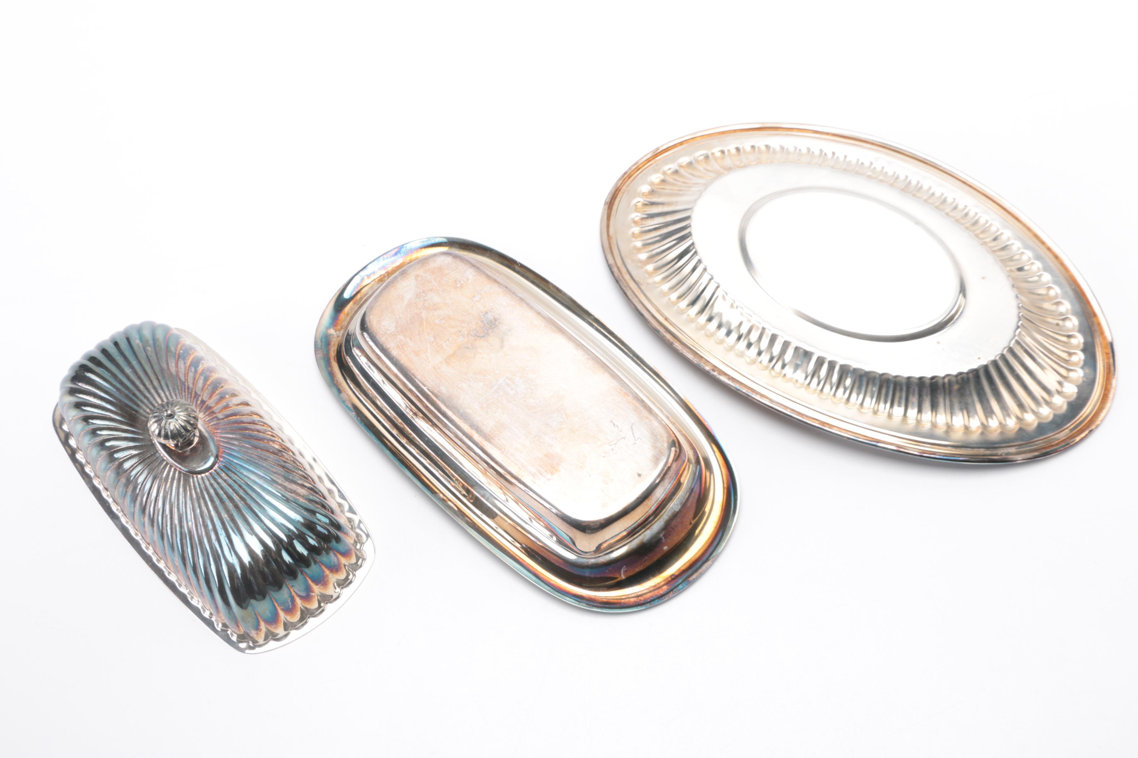 Assortment of Silver Plate Servingware Featuring Oneida