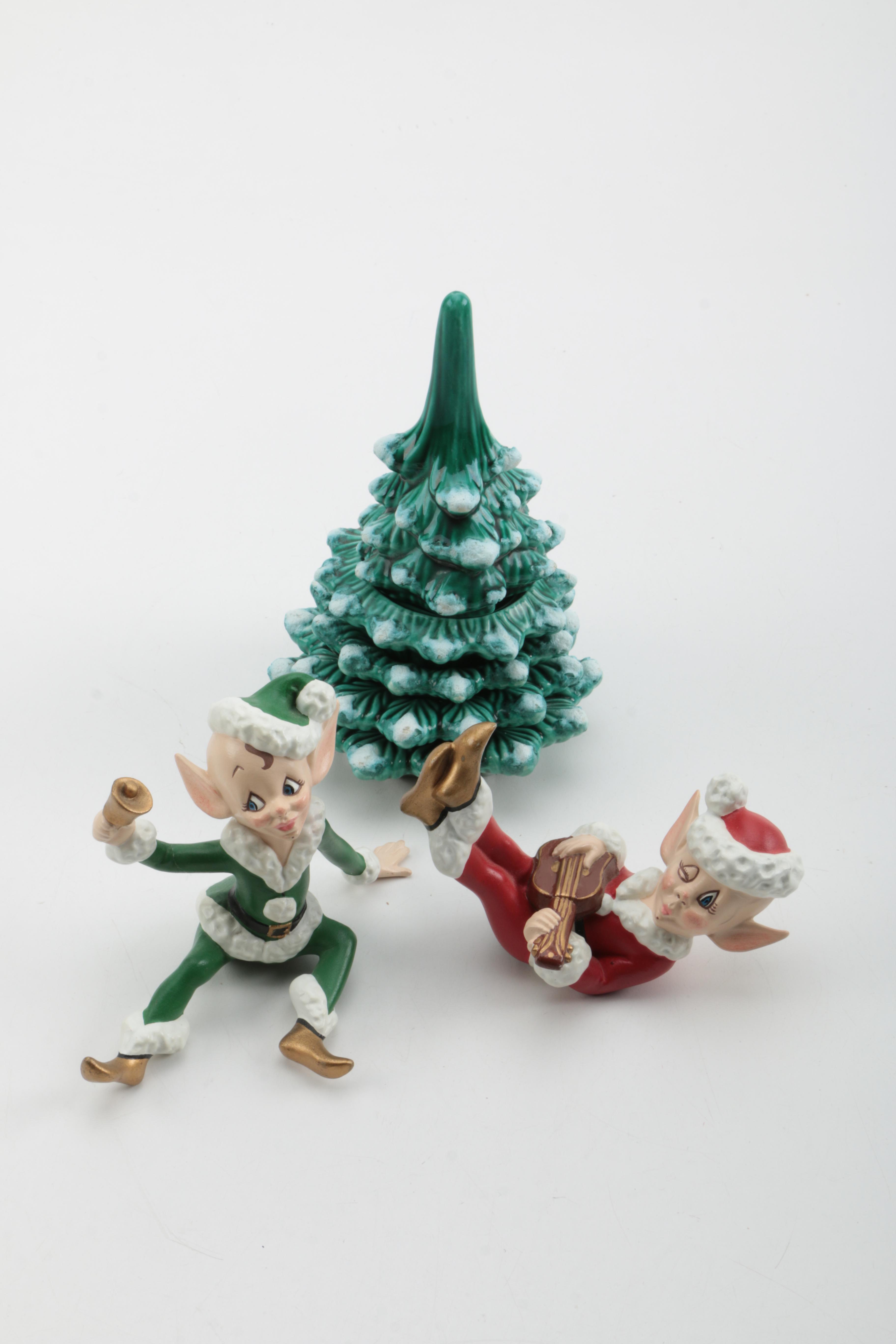 Holiday Elves and Decor