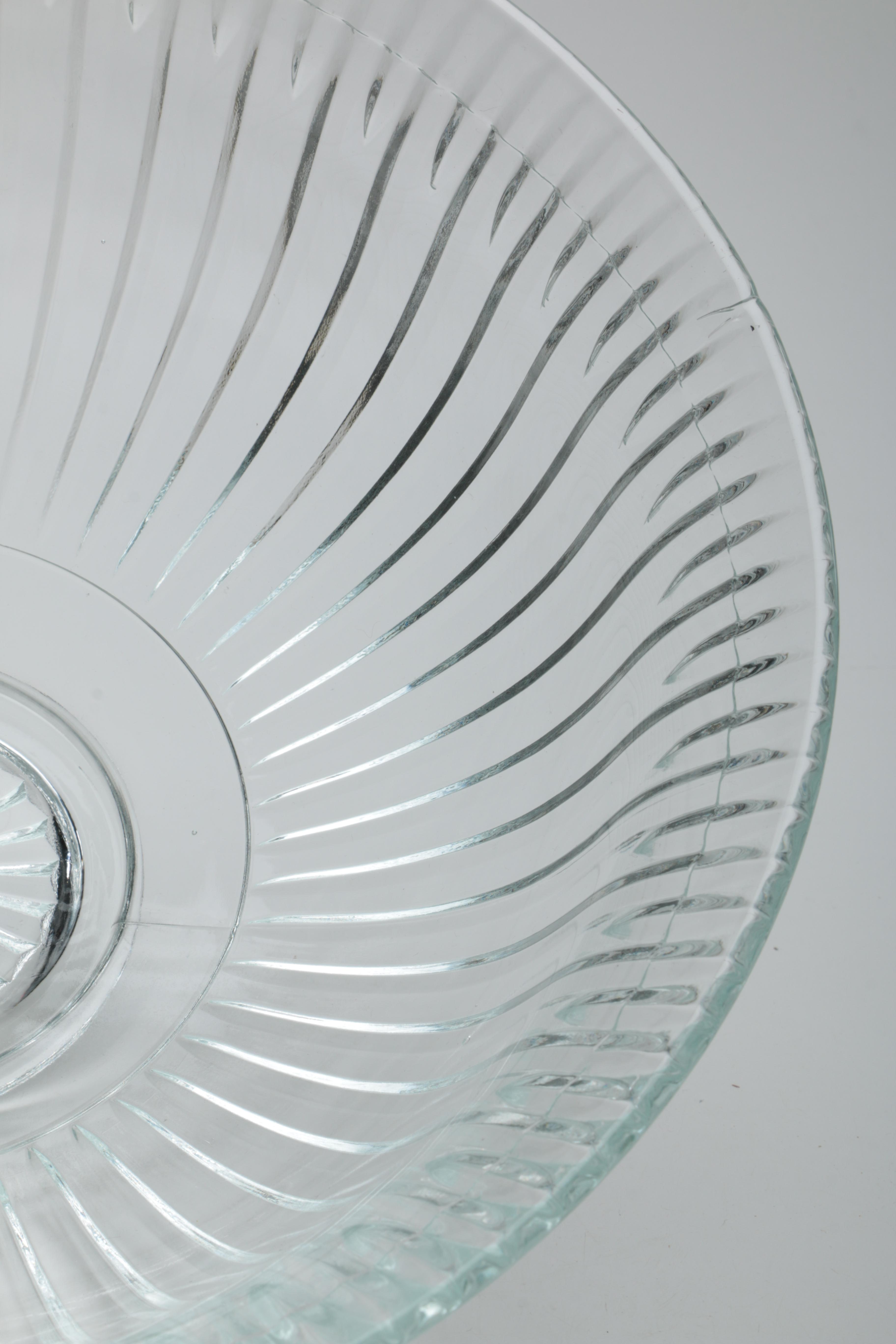 Glass Bowl Trifle and Punch Bowl with Ladel