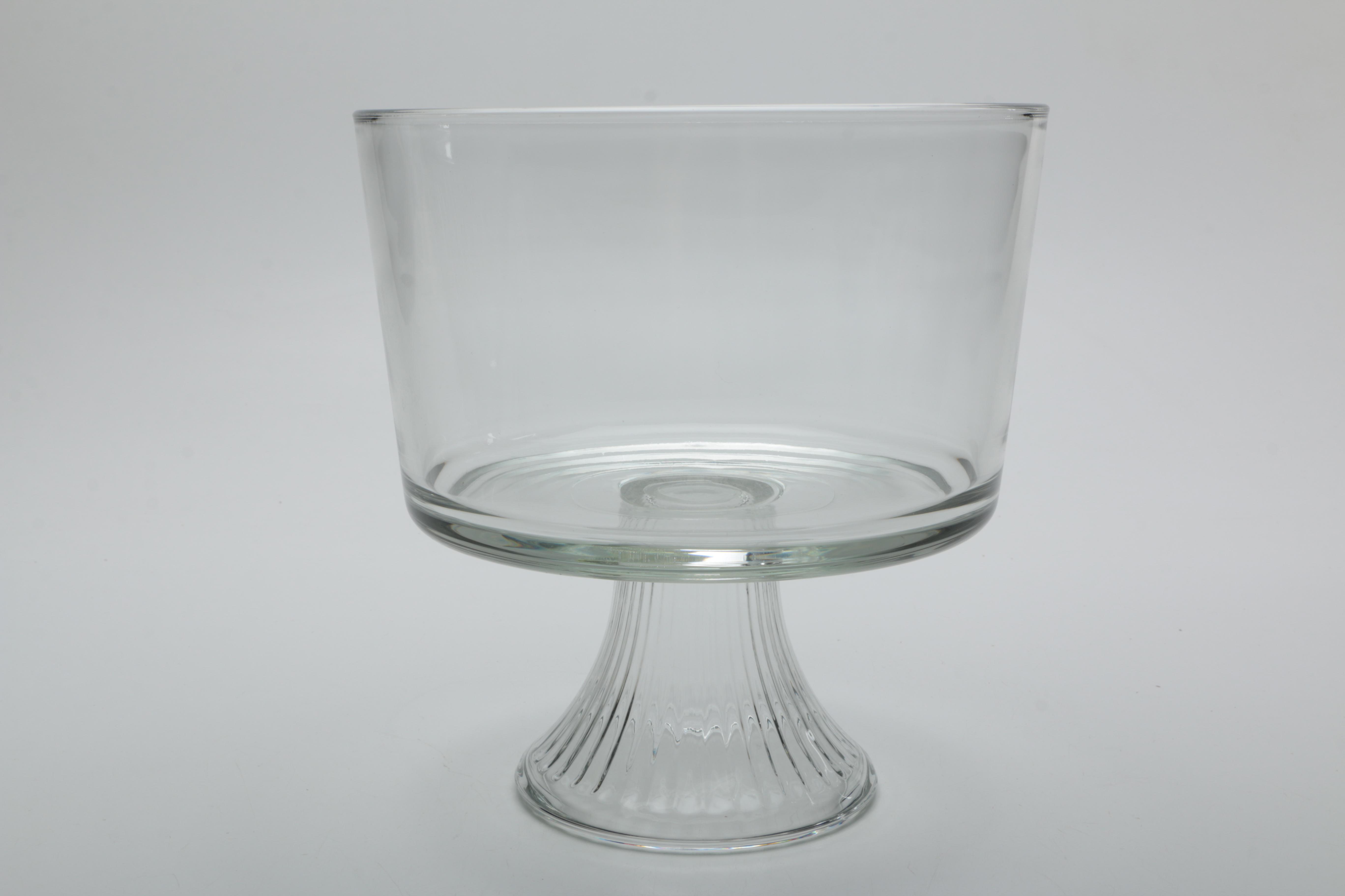 Glass Bowl Trifle and Punch Bowl with Ladel