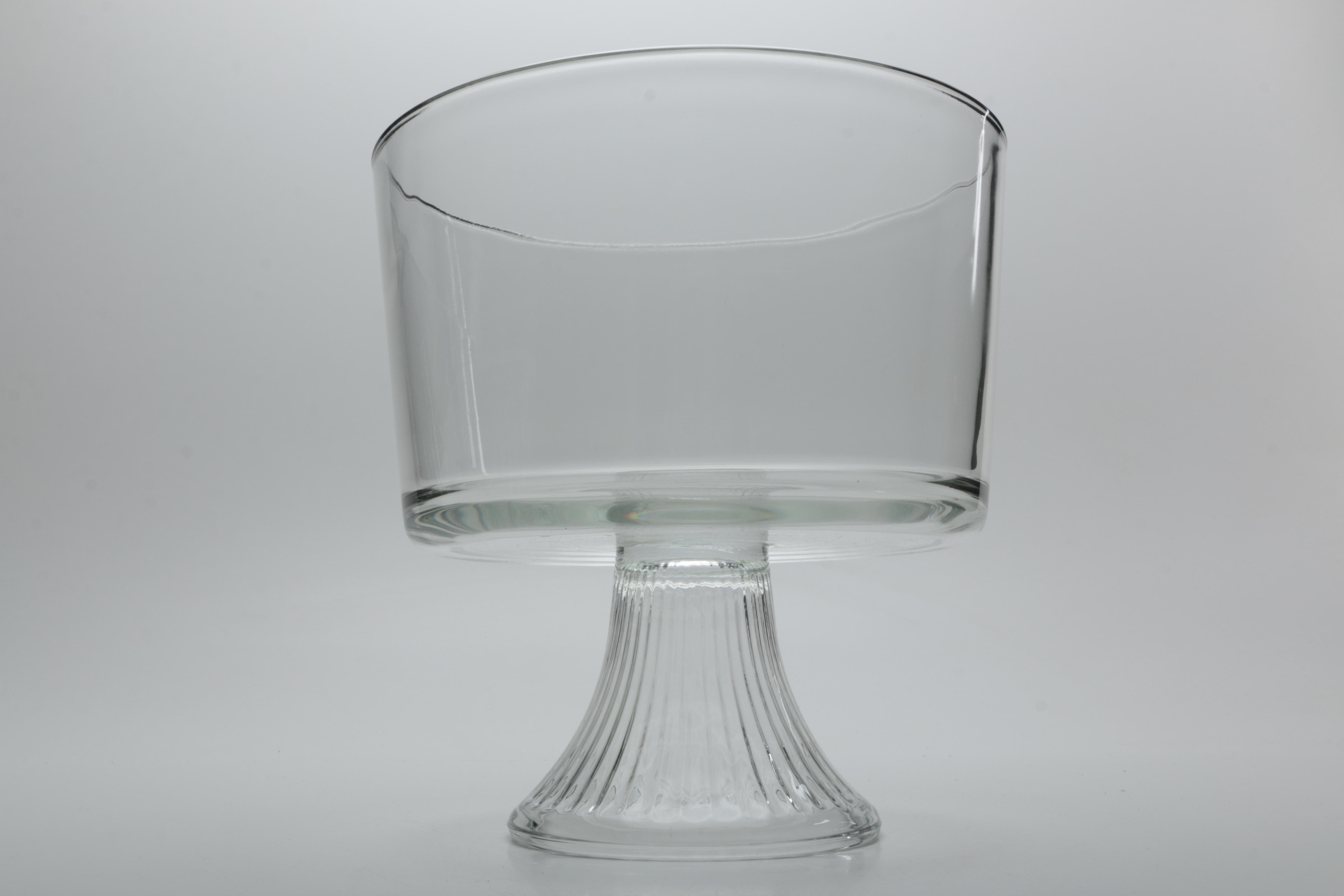 Glass Bowl Trifle and Punch Bowl with Ladel