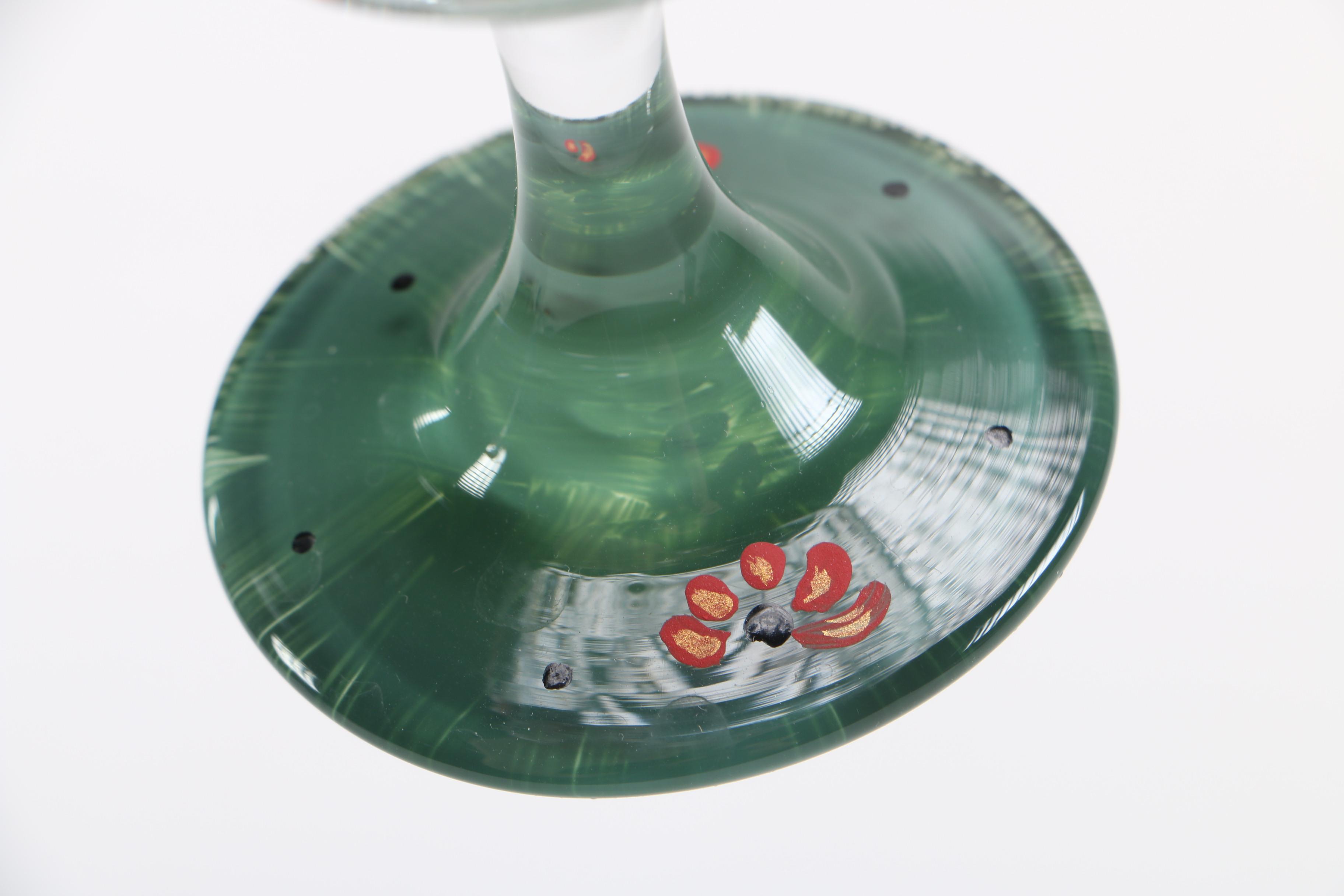 Festive Handpainted Daiquiri Glasses