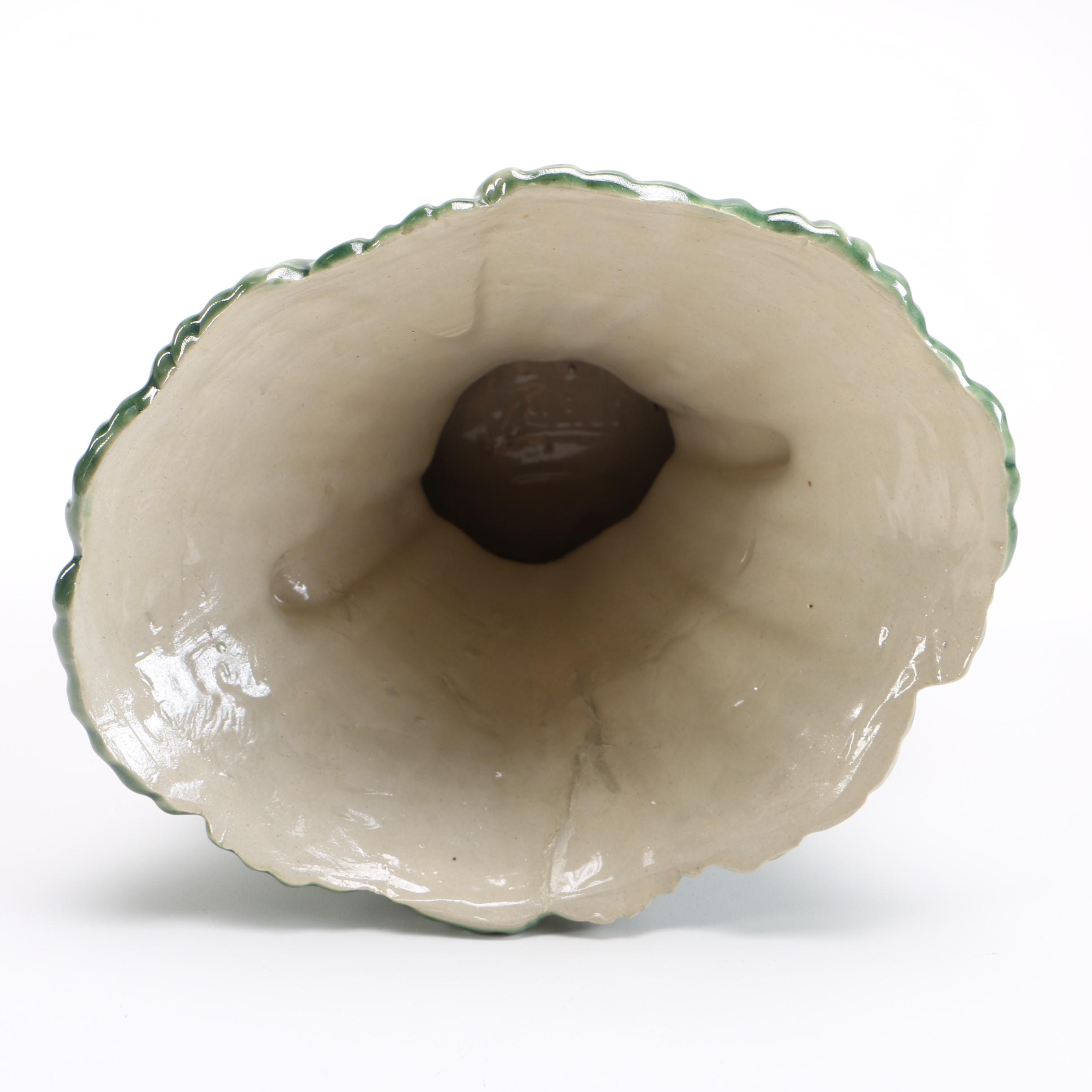 Decorative Ceramic Vase with Frogs