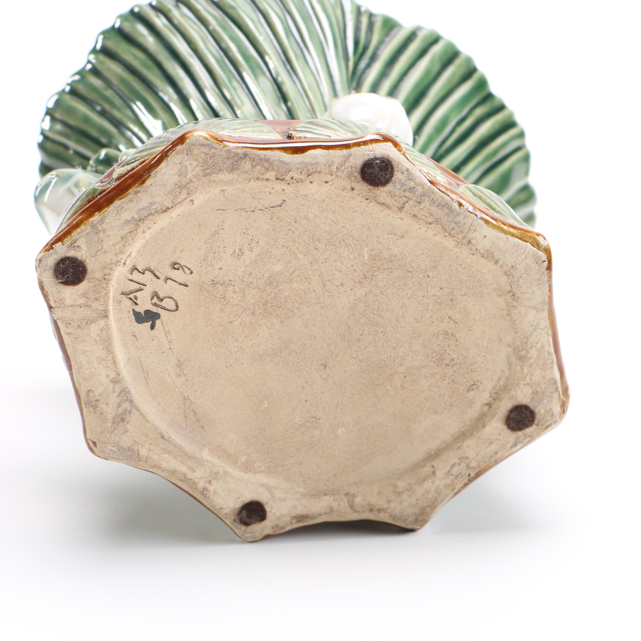 Decorative Ceramic Vase with Frogs