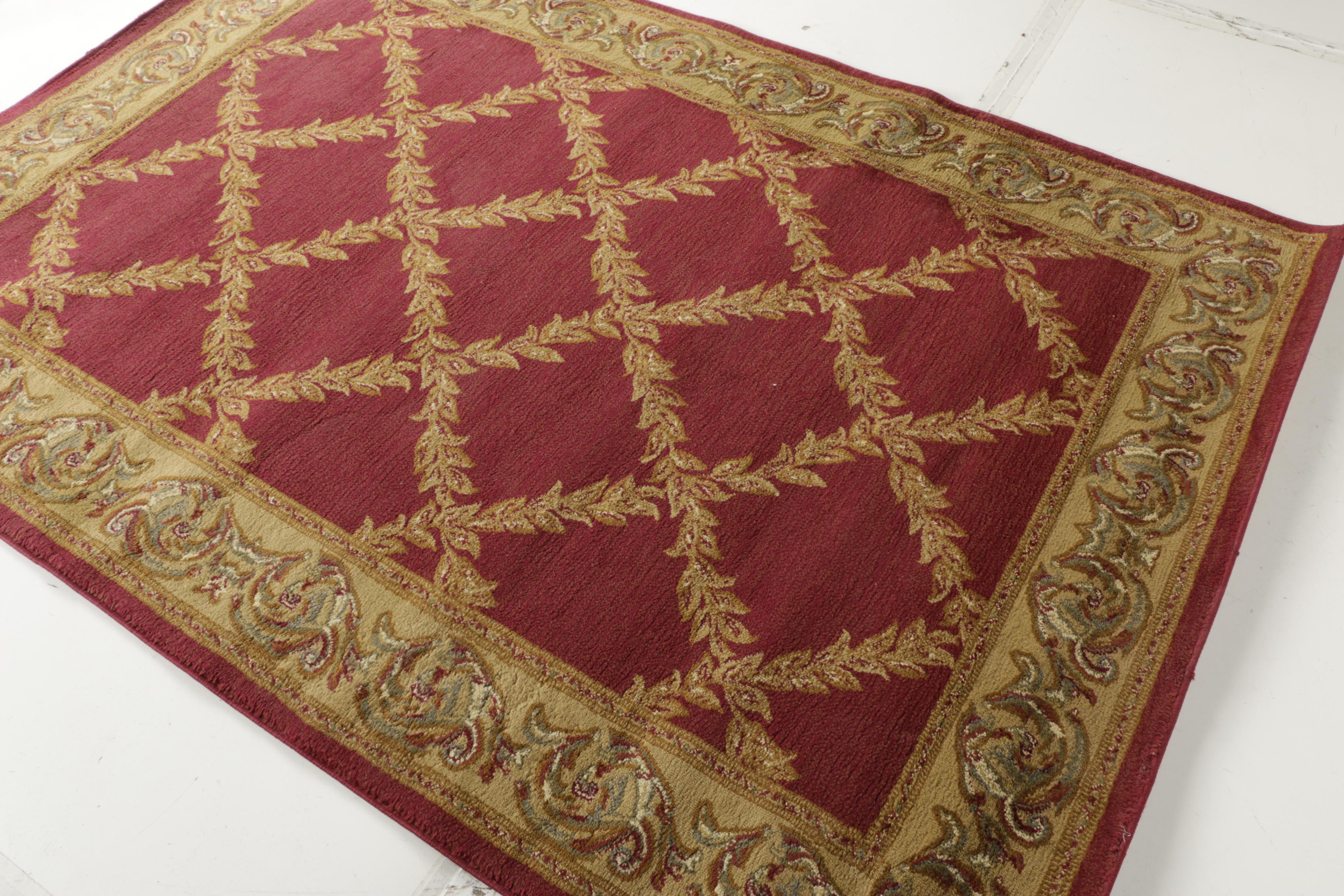 Machine Made Jewel "Traditional Vines" Area Rug