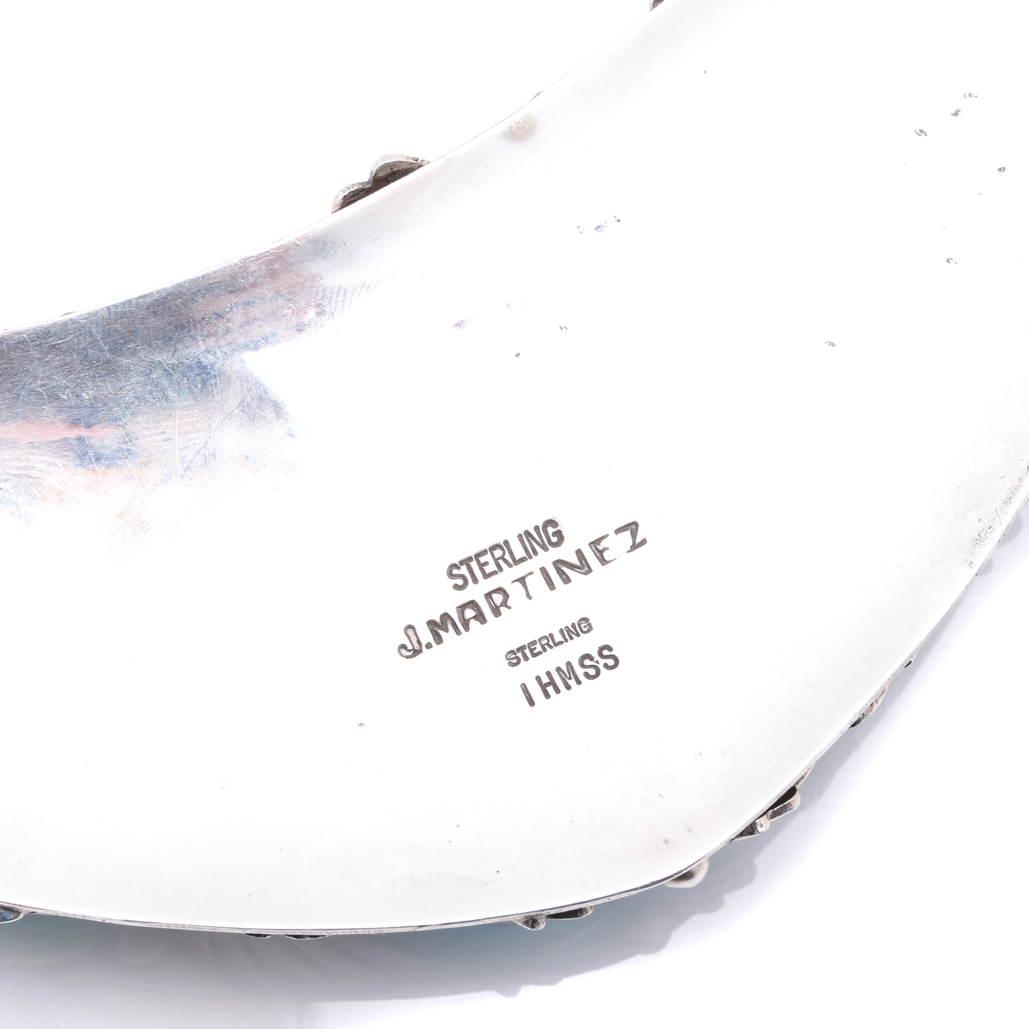 Juan Martinez Sterling Silver Turquoise Bib Necklace