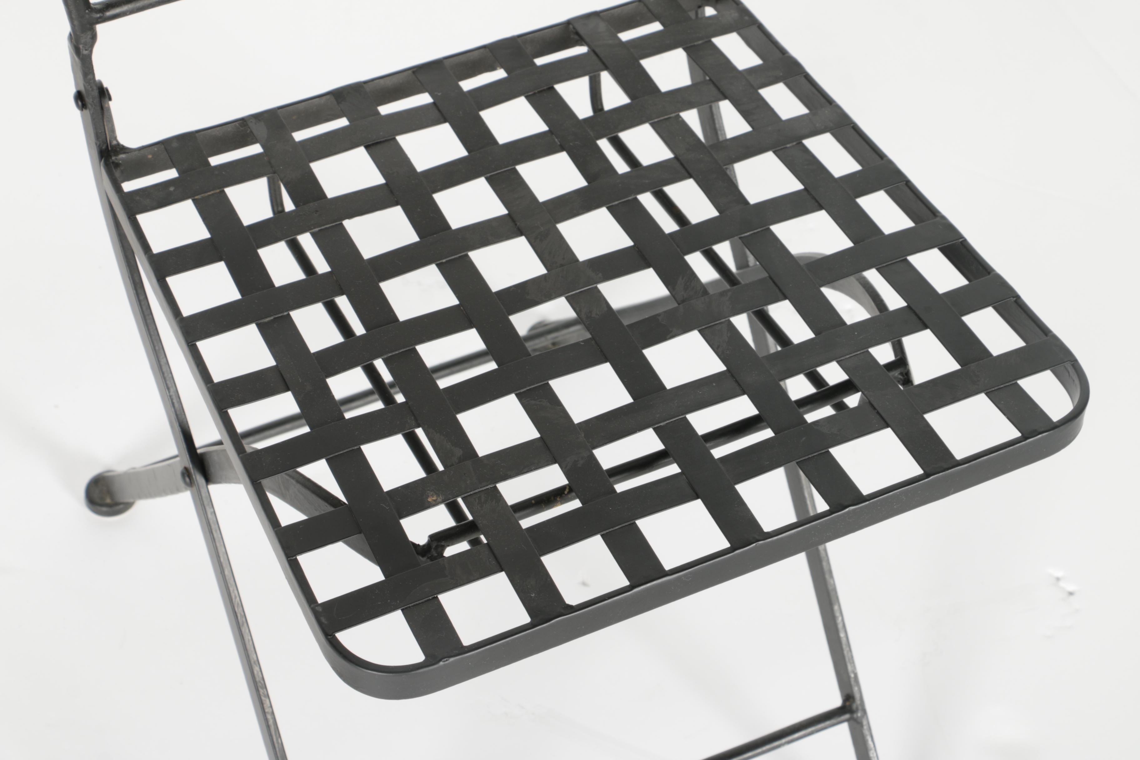 Metal and Ceramic Folding Patio Chairs