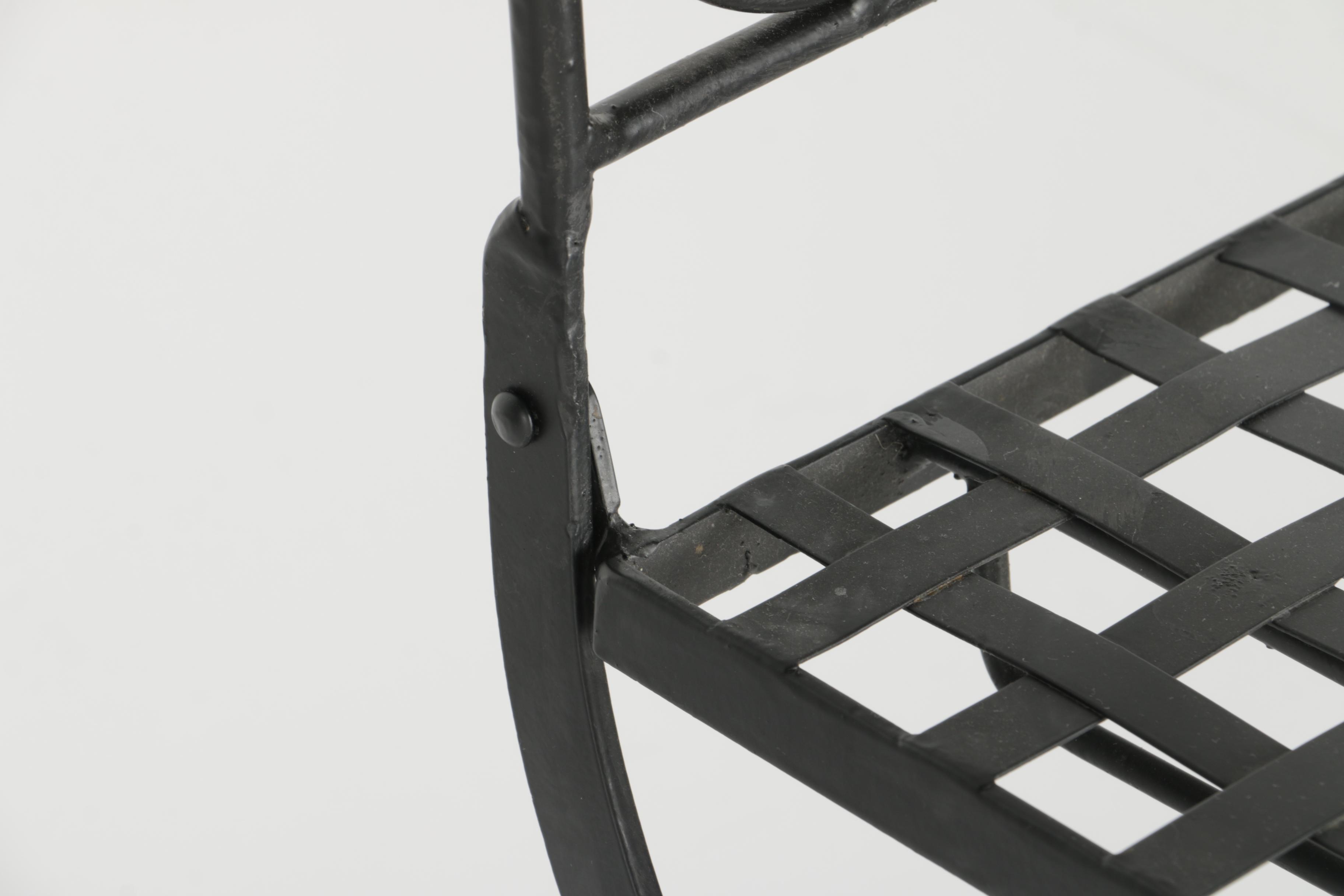 Metal and Ceramic Folding Patio Chairs