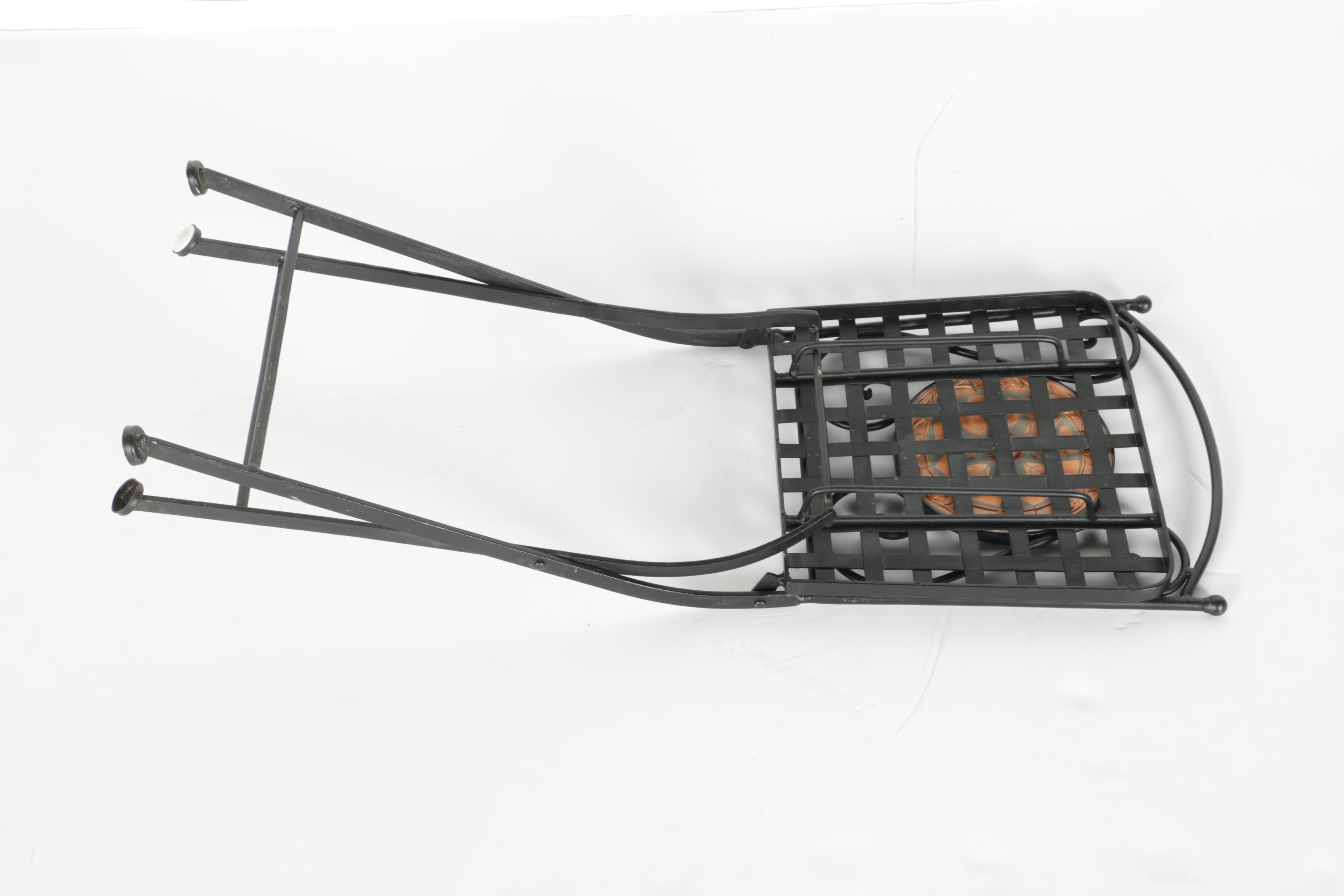 Metal and Ceramic Folding Patio Chairs